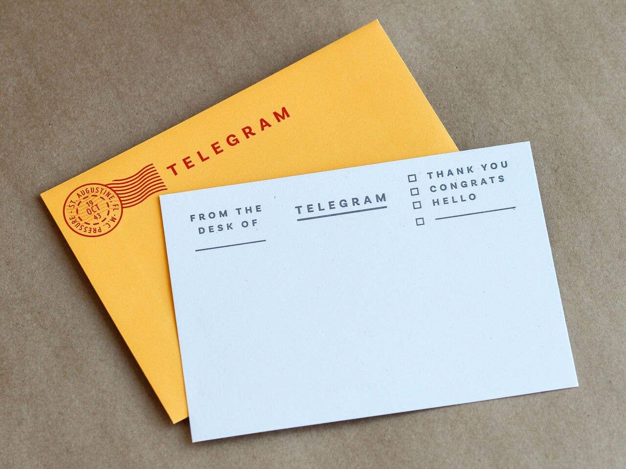 "Telegram" Stationery Set