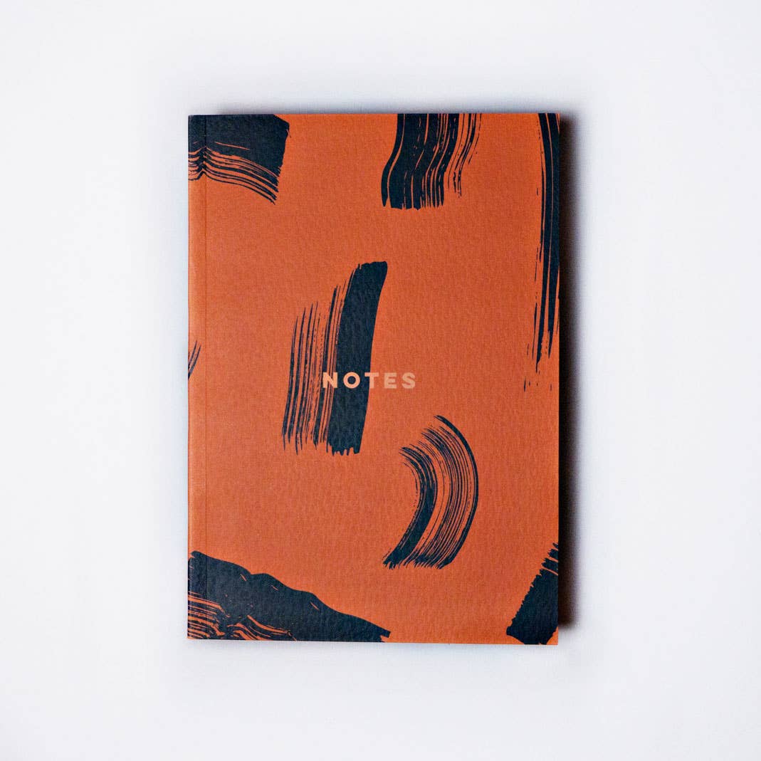 "Burnt Peach Shadow Brush" Dotted Notebook