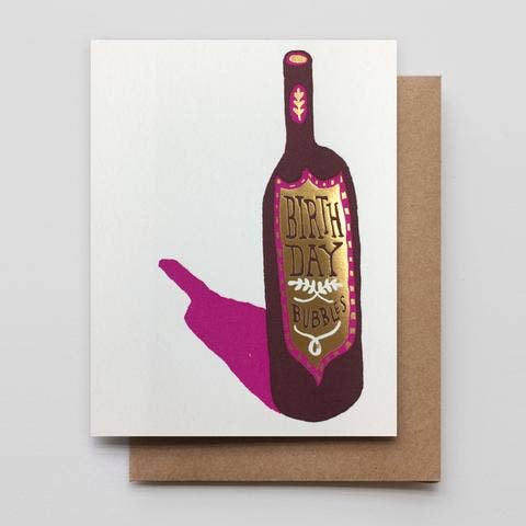 "Birthday Bubbles" Foiled Card