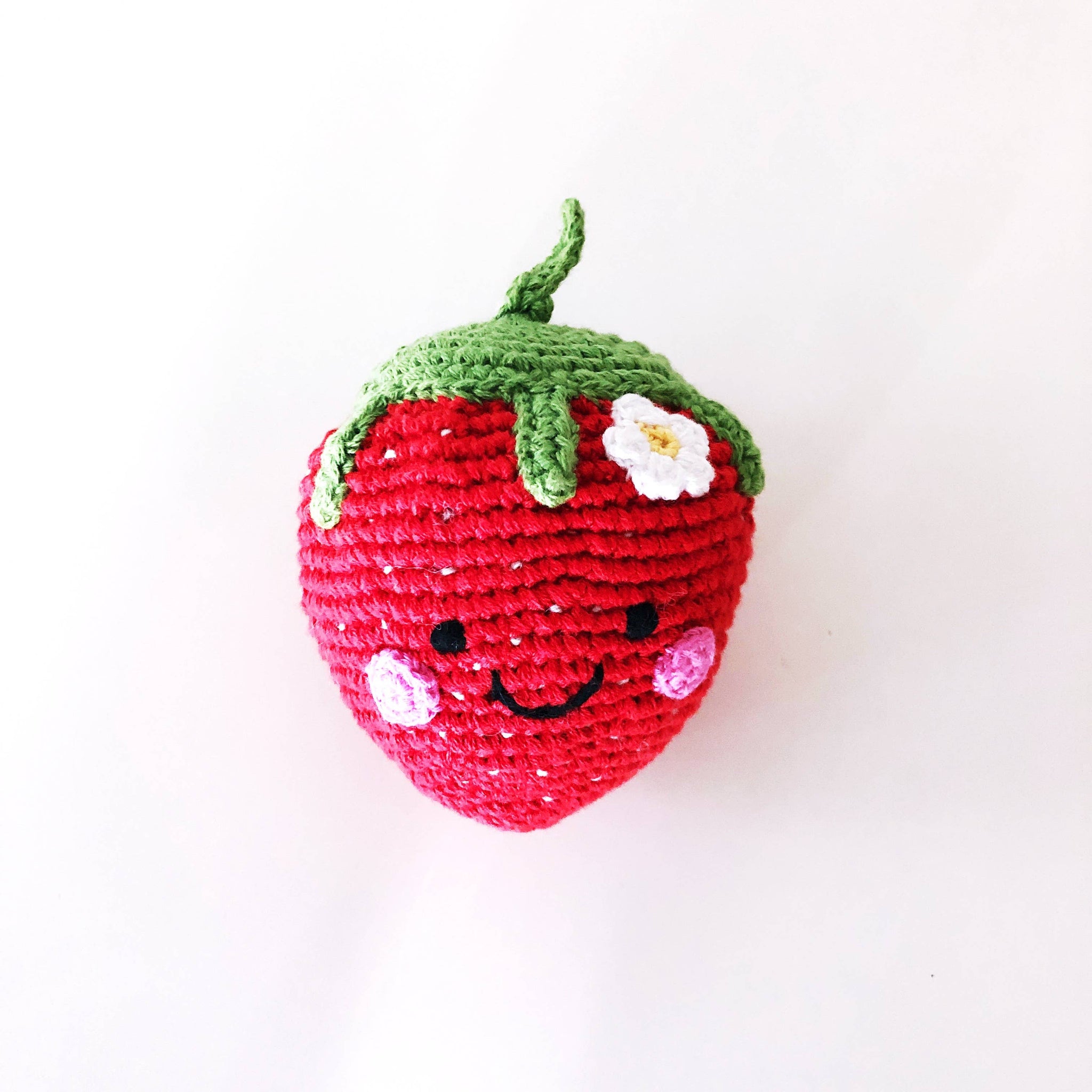 Friendly Strawberry Plush Rattle