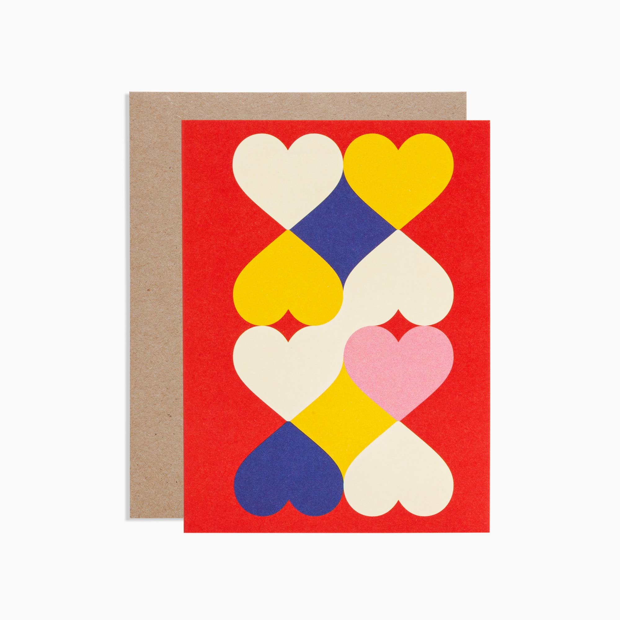 "Mirrored Hearts" Card