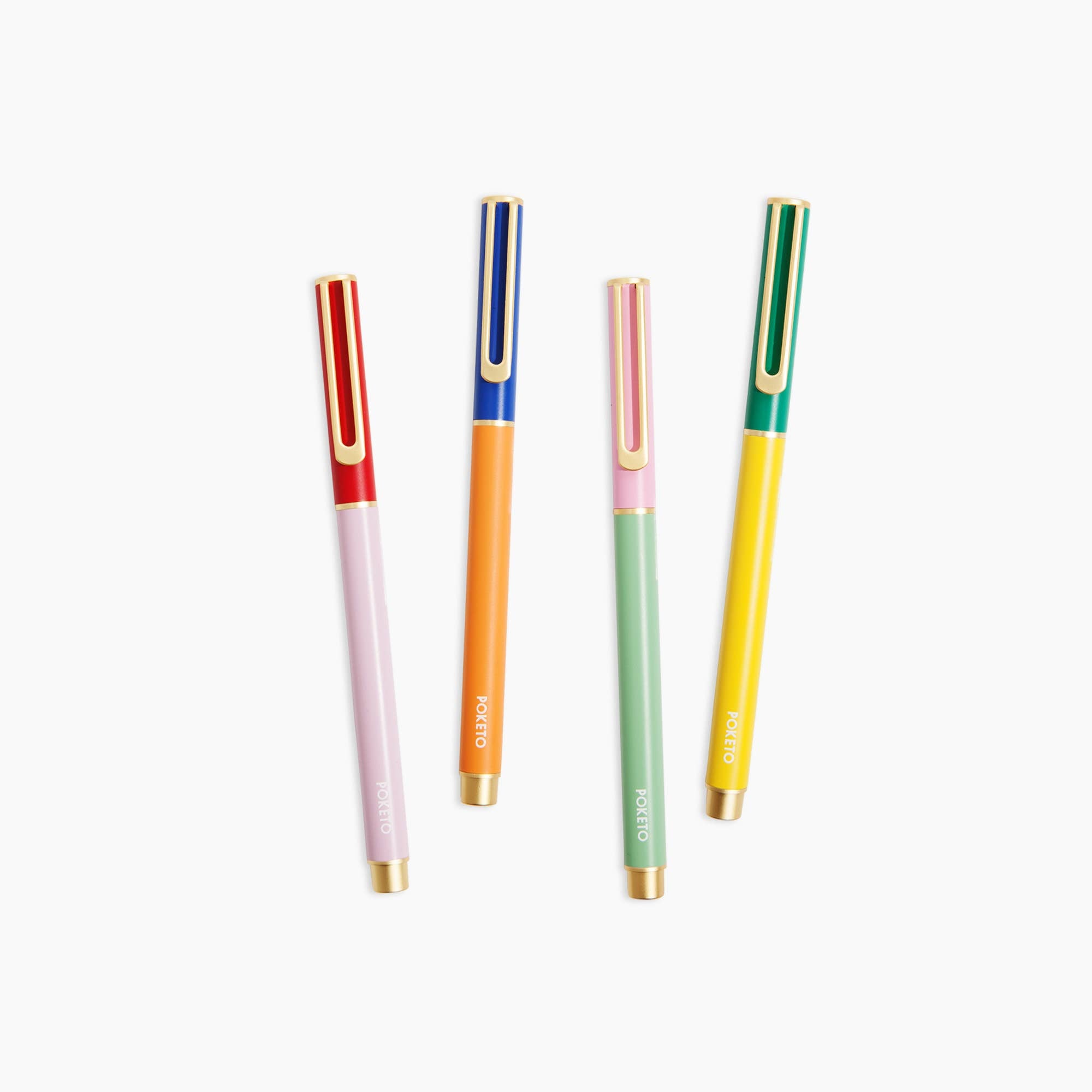 Colorblock Cap Pens - Set of 4