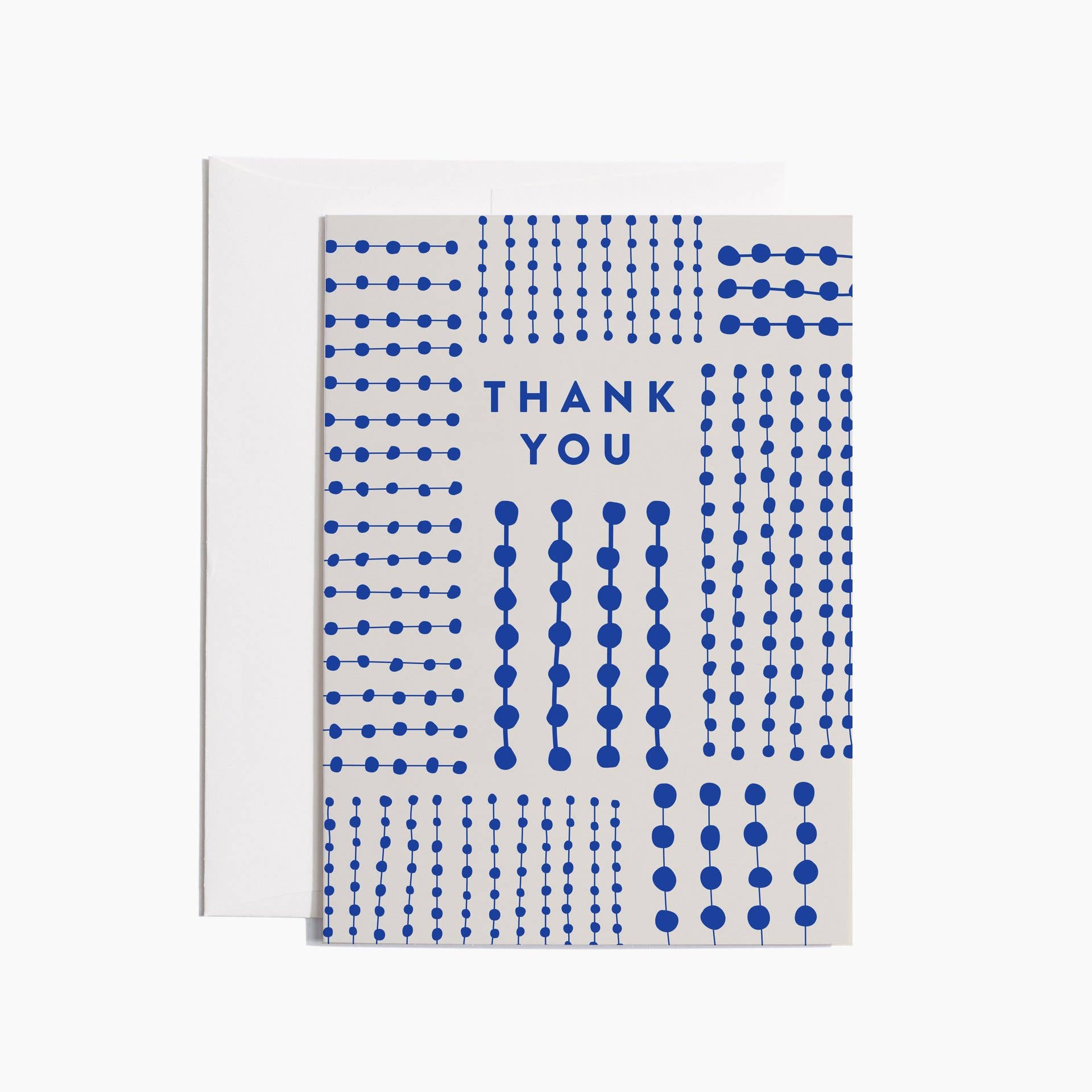 "Blue Patterned Thank You" Card