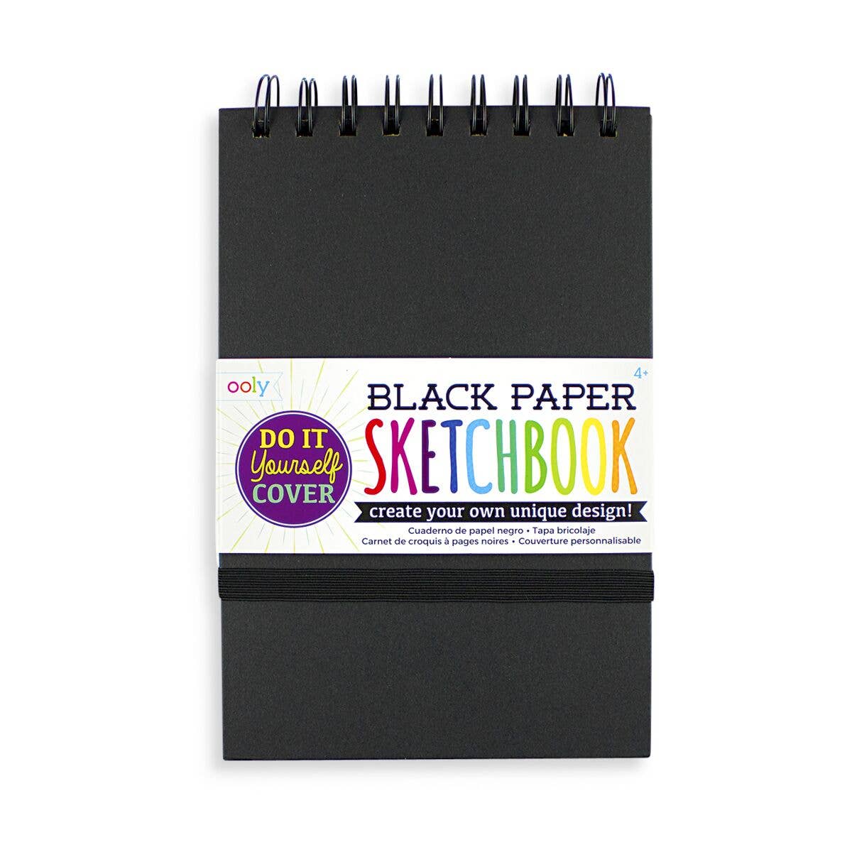 DIY Cover Sketchbook - Black Paper (5" x 7.5")