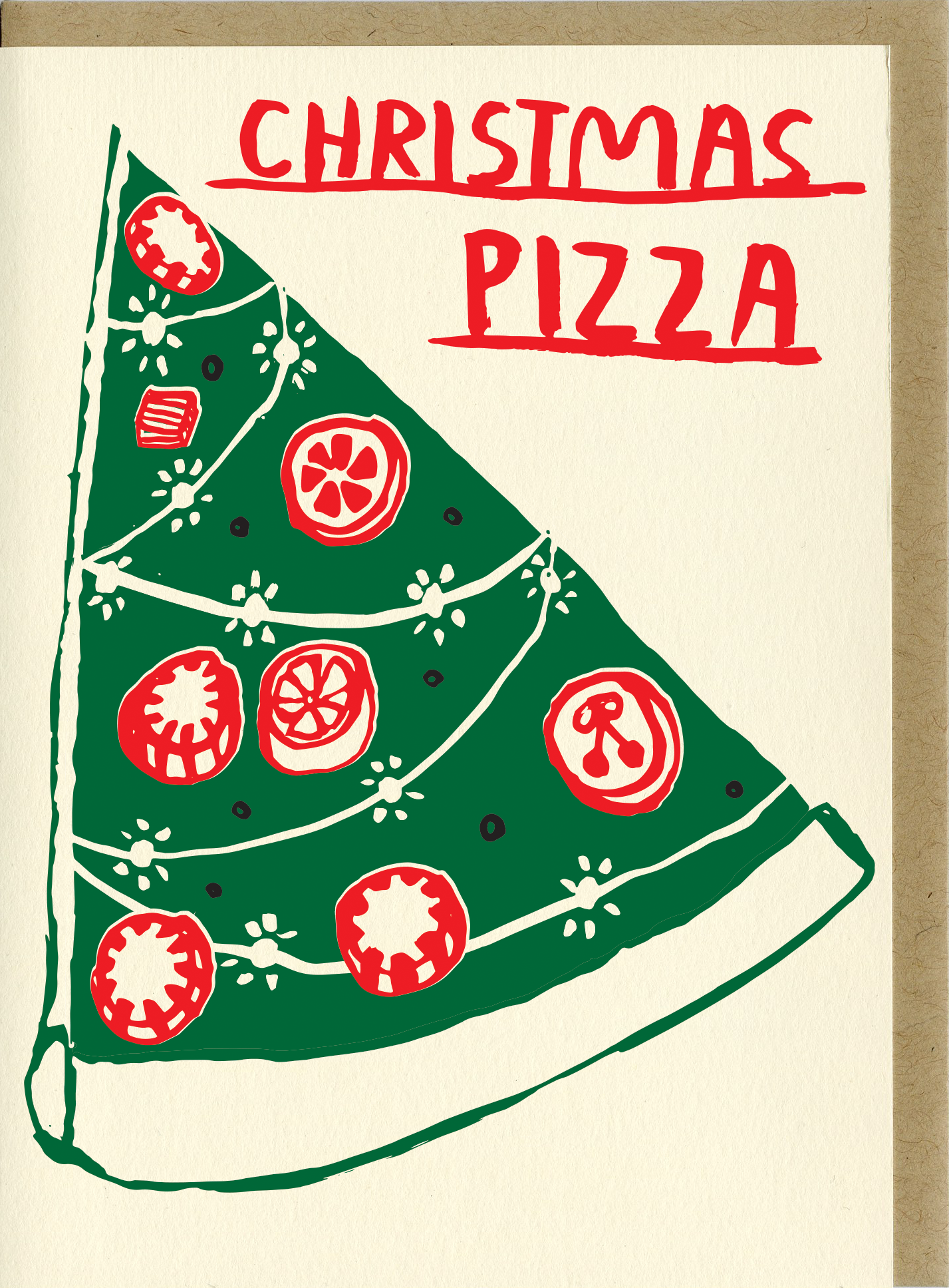 "Christmas Pizza" Card