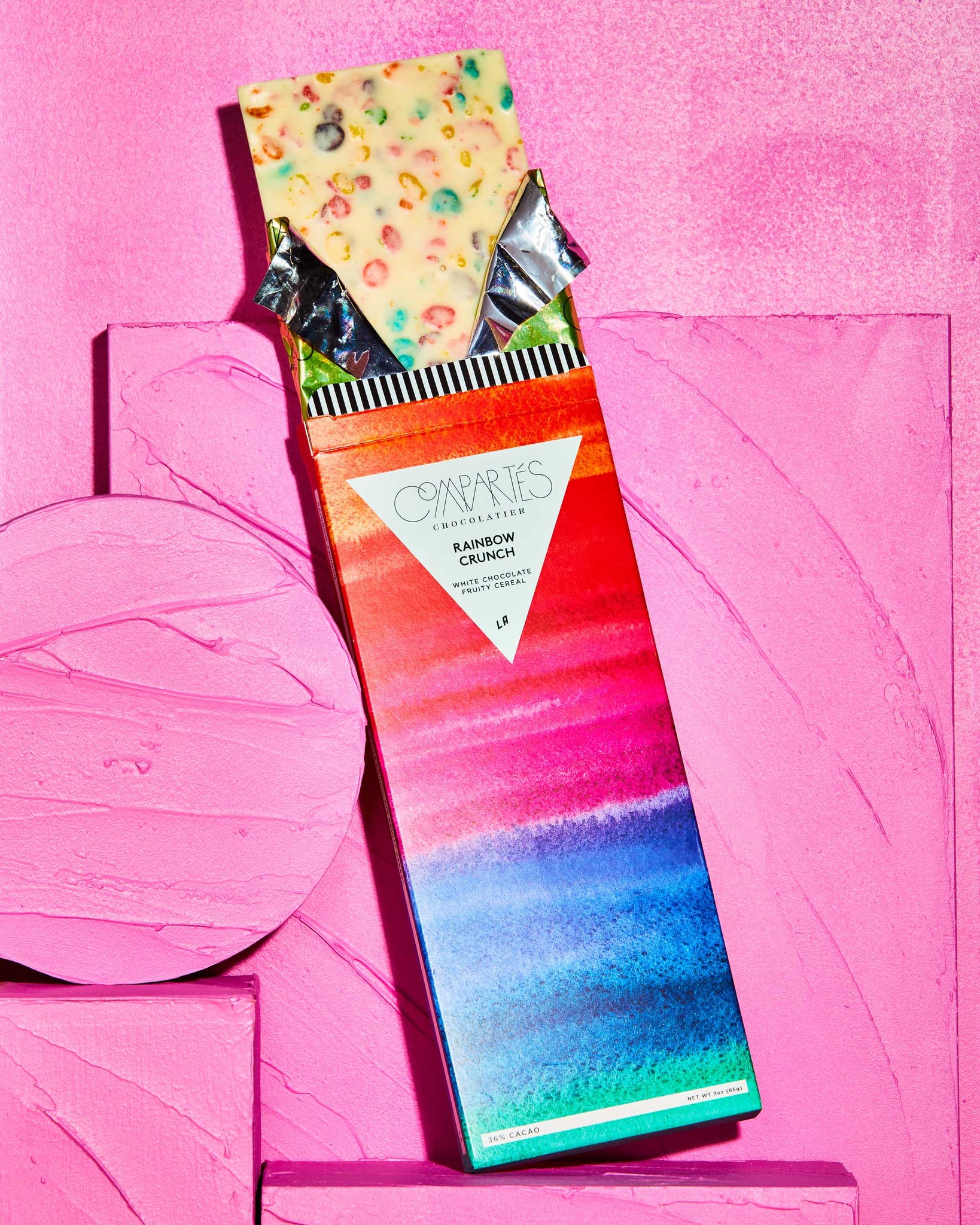 "Rainbow Crunch" White Chocolate Bar