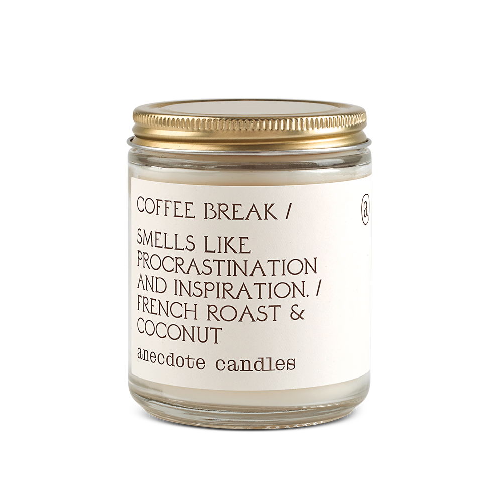 "Coffee Break" (French Roast & Coconut) Glass Jar Candle