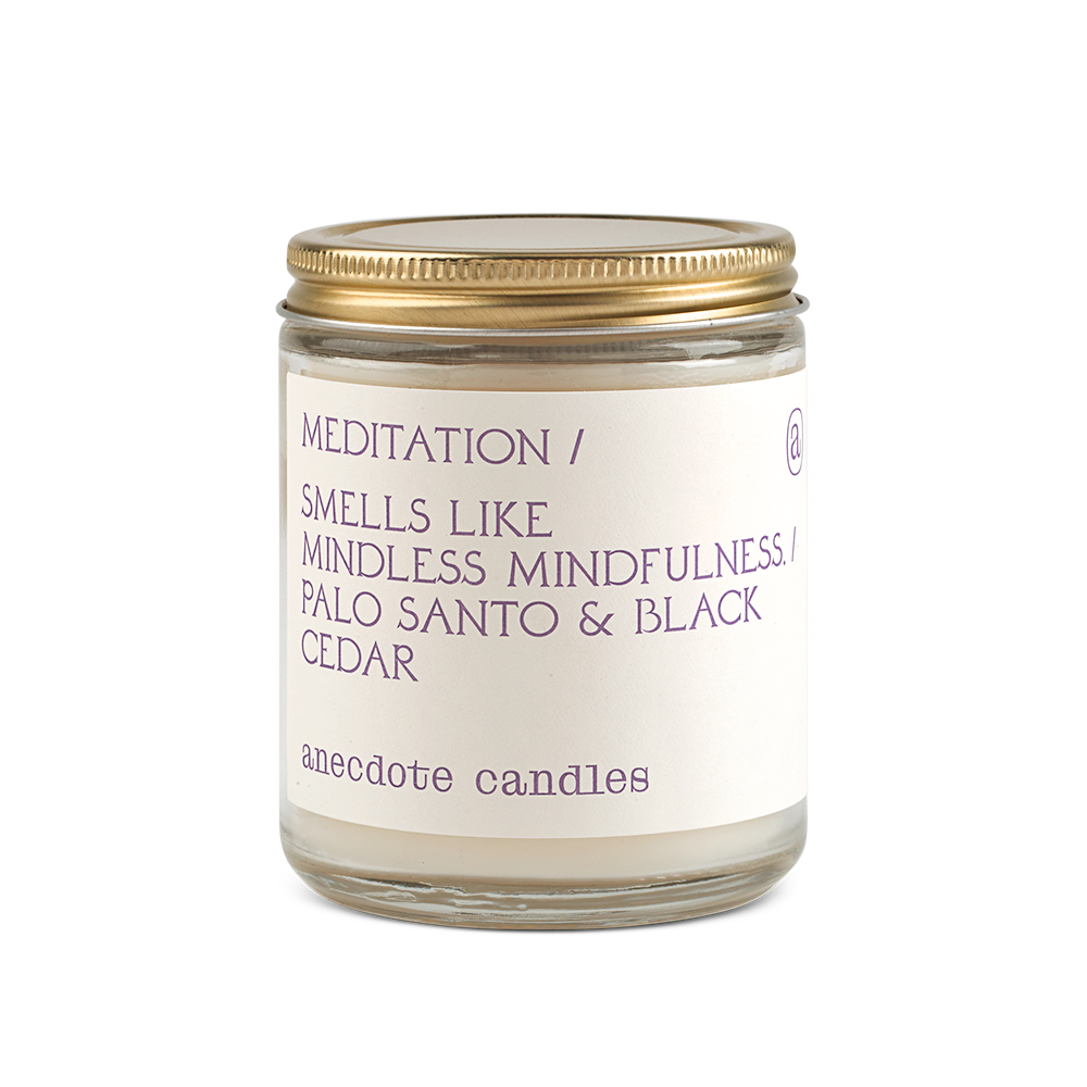 "Meditation" (Palo Santo & Black Cedar) Glass Jar Candle