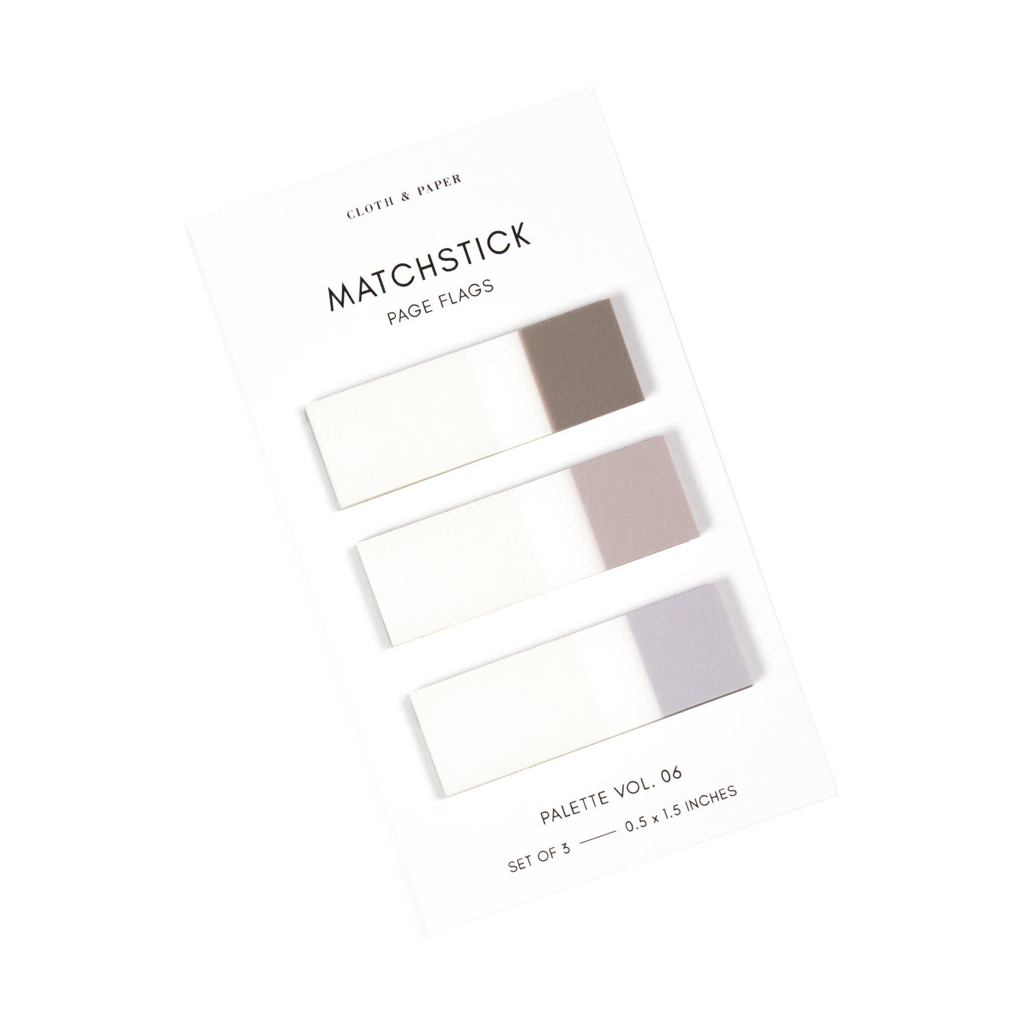 Matchstick Page Flag Set - Palette Vol. 06 (Quartz, Beignet + Champagne)