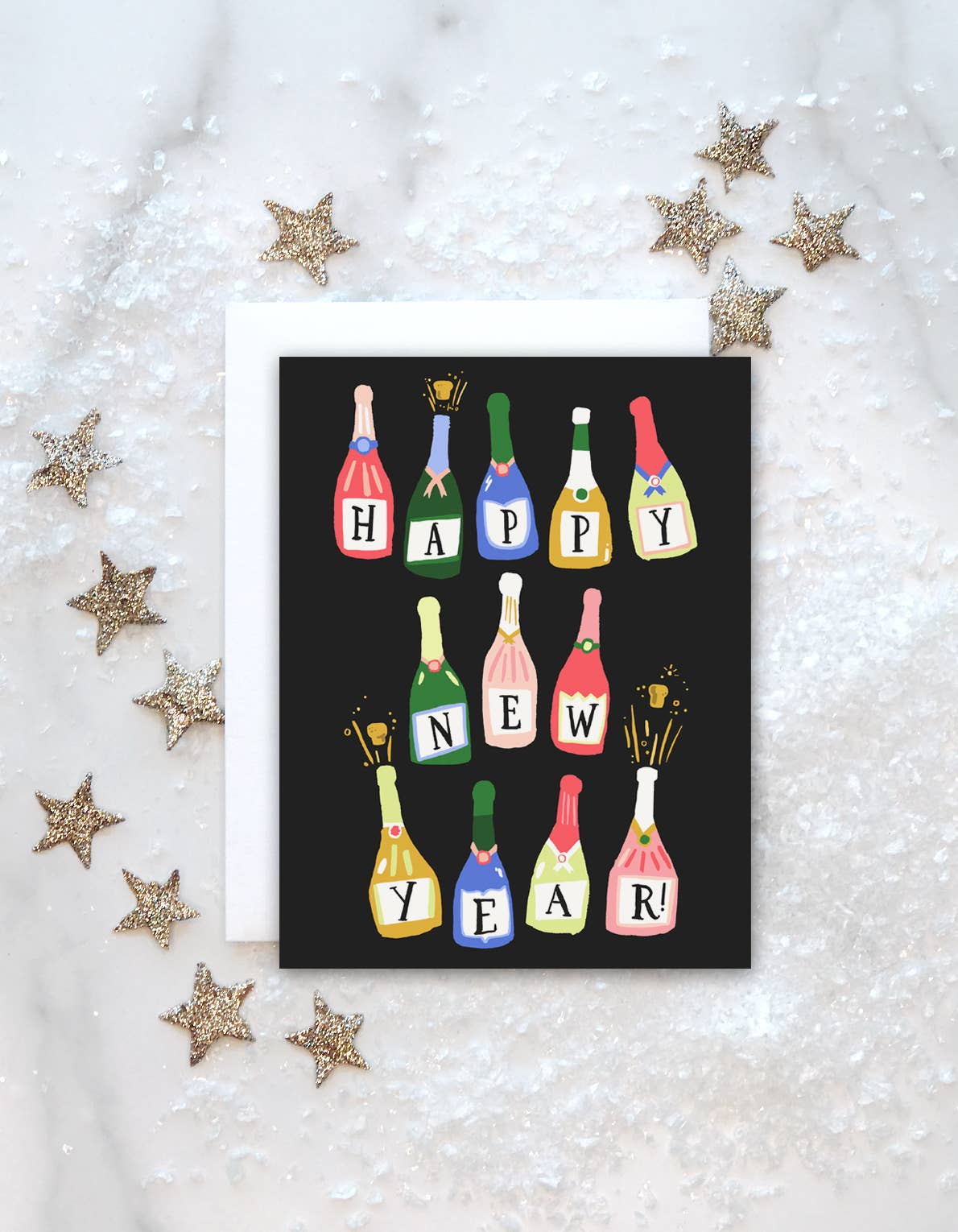 "Champagne Bottles" Card