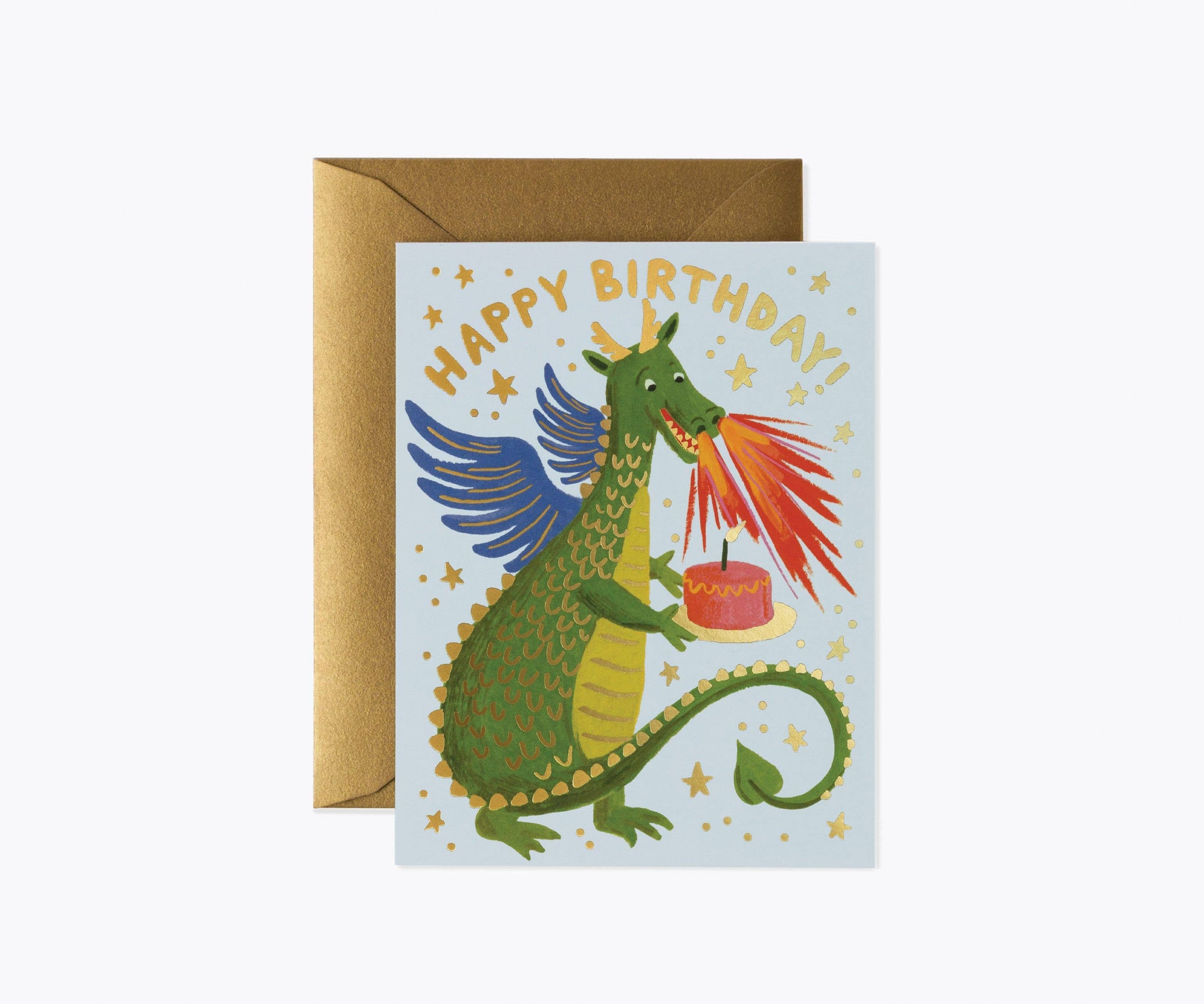 "Birthday Dragon" Foiled Card