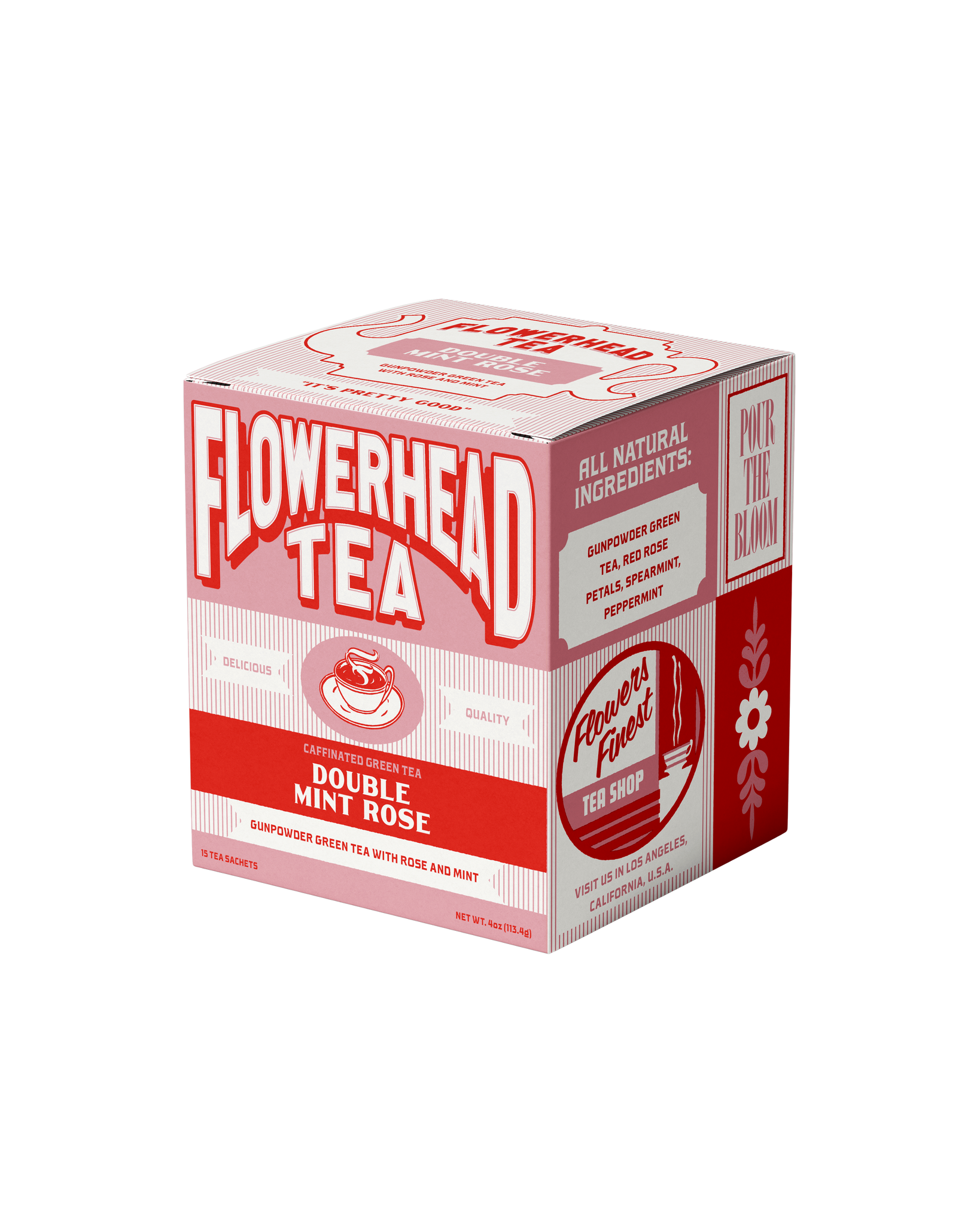 Flowerhead Tea: Double Mint Rose