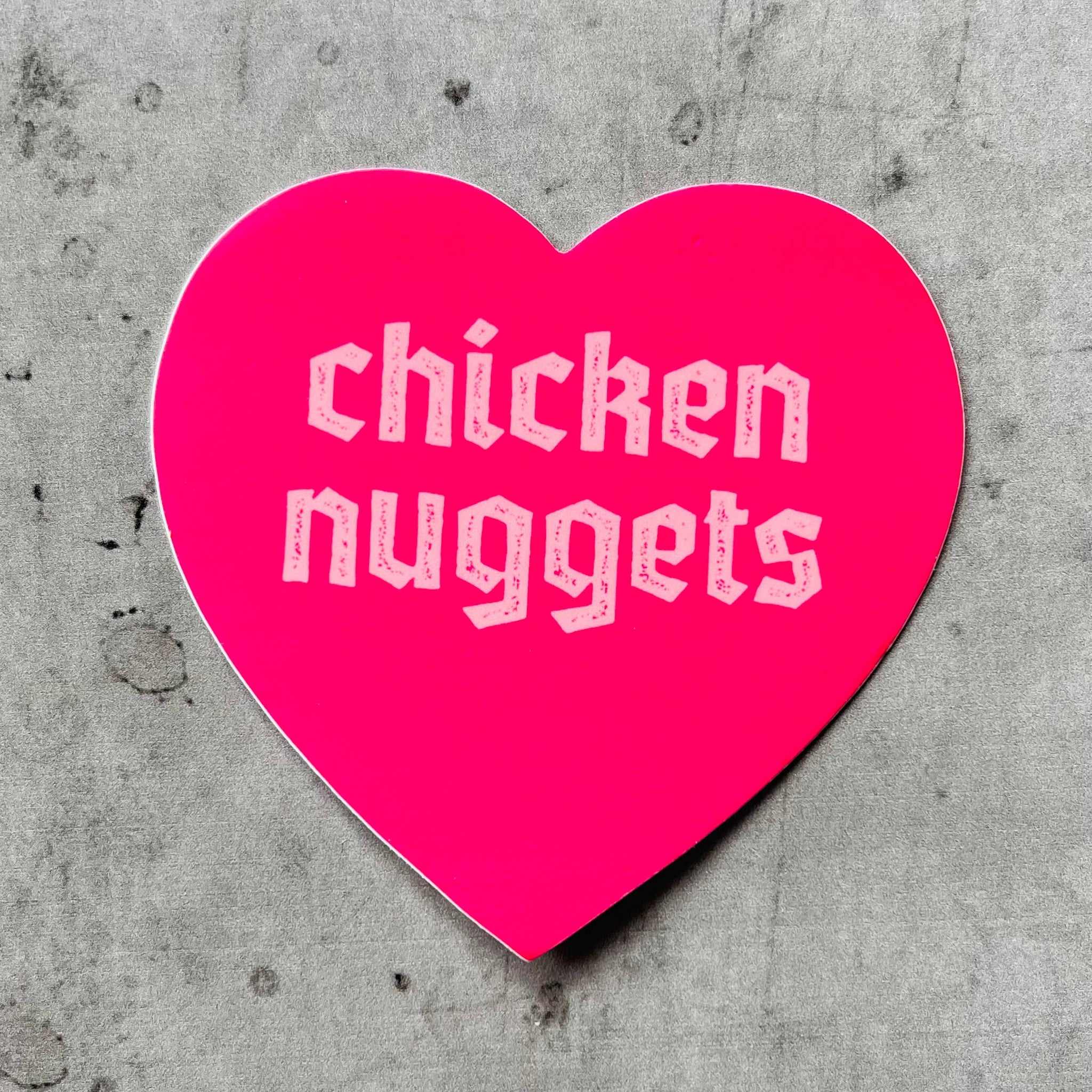 "Chicken Nuggets" Heart Sticker