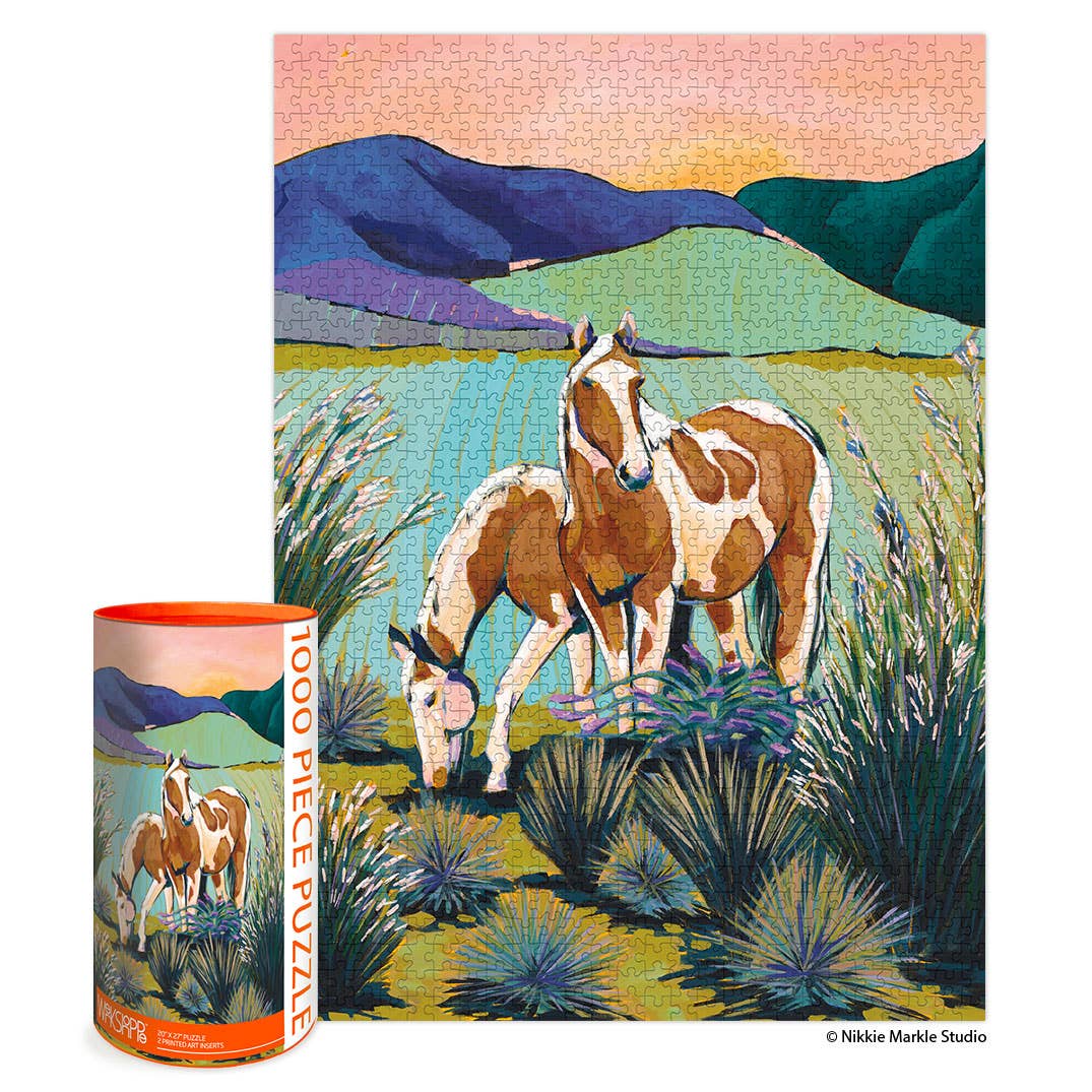 "Painted Horses" Puzzle - 1000 Piece
