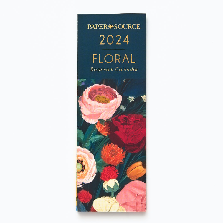 2024 Floral Bookmark Calendar