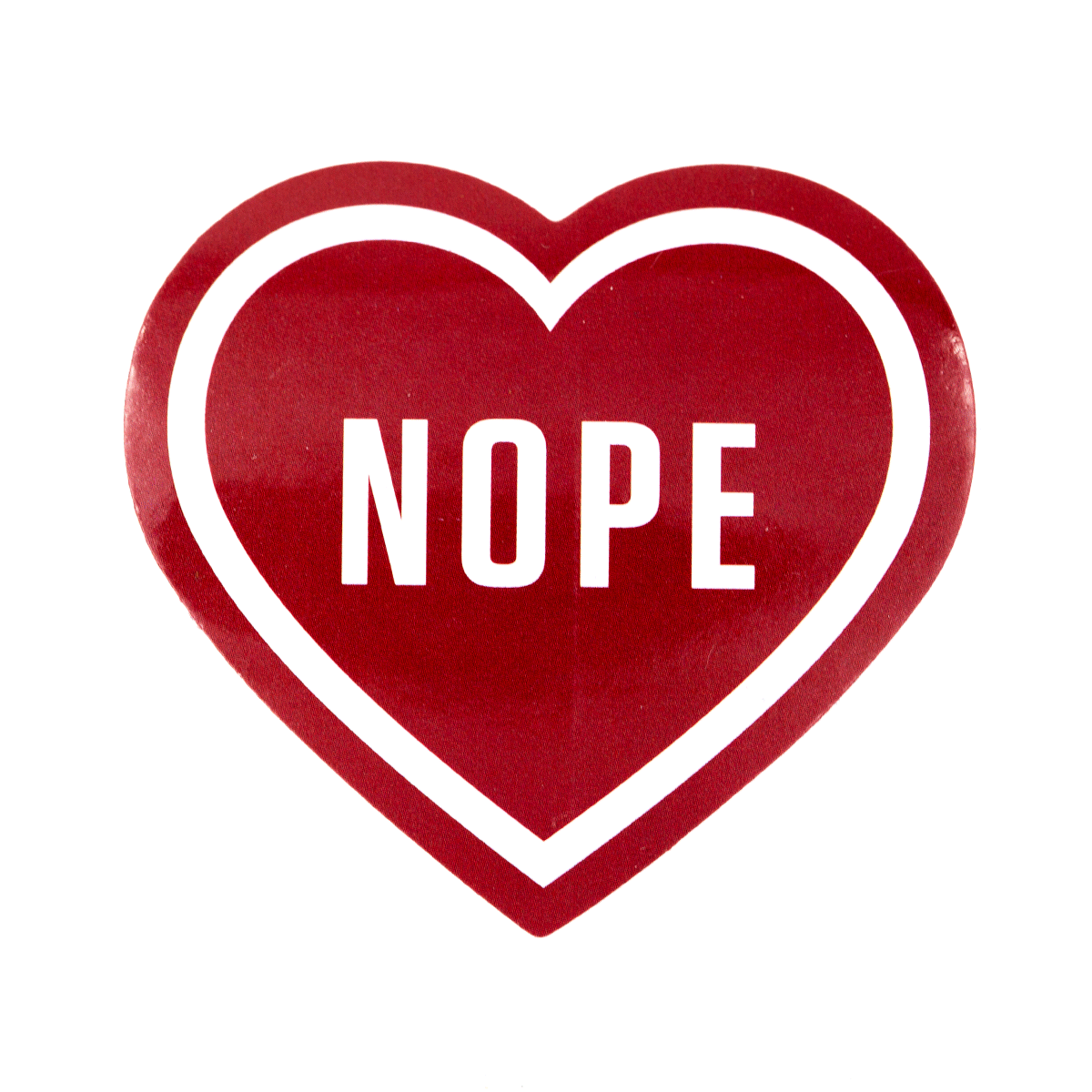 "Nope Heart" Vinyl Sticker
