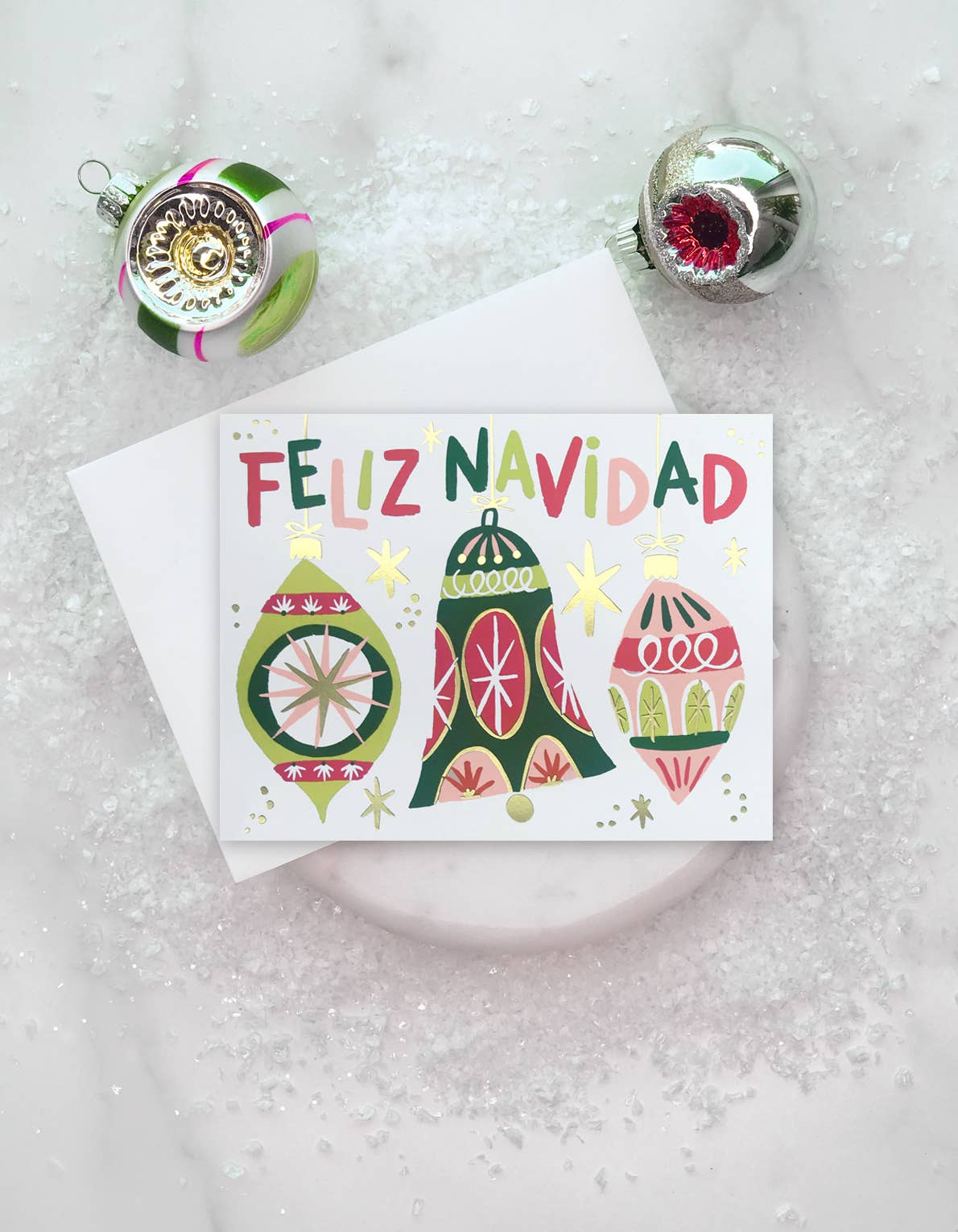 "Feliz Ornaments" Card