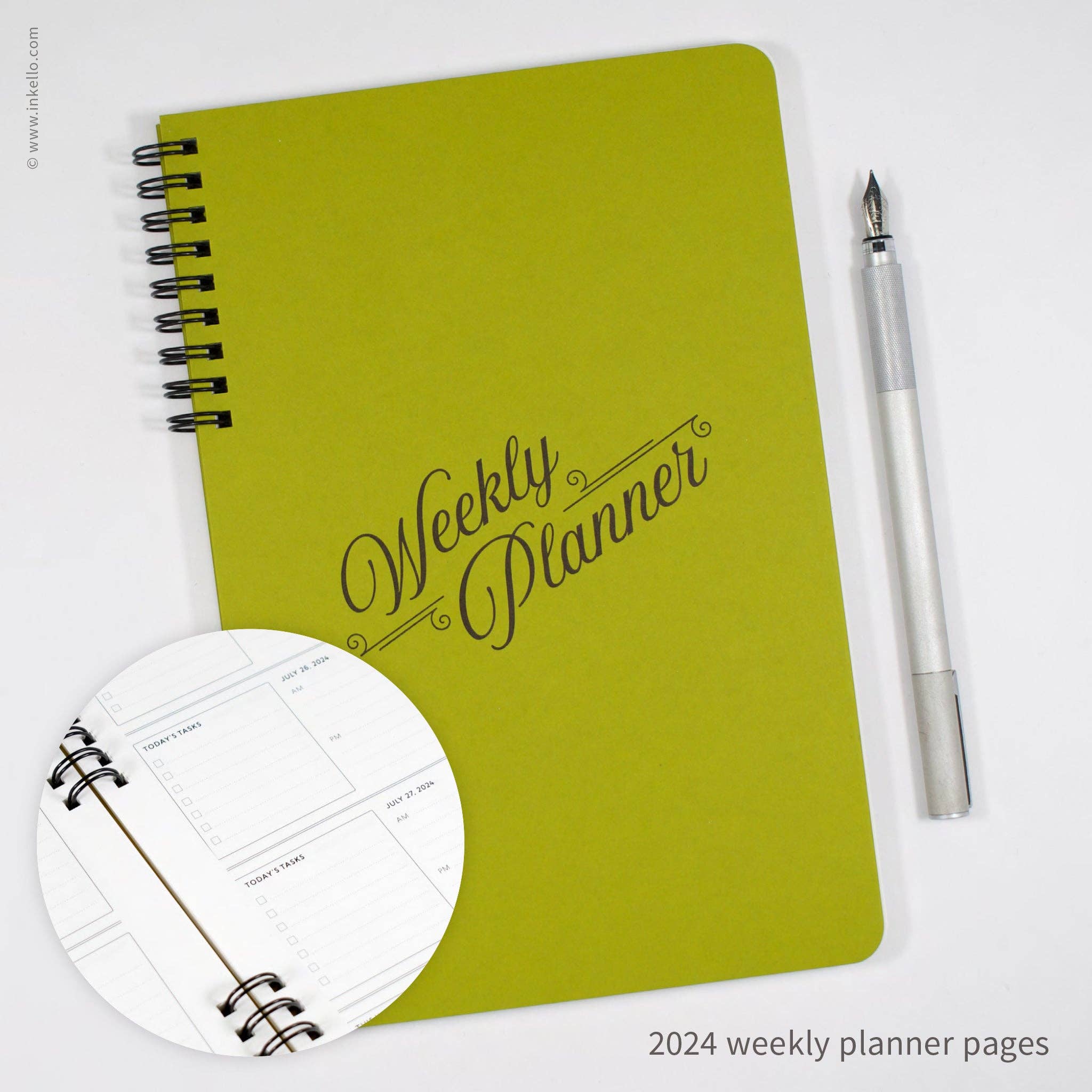 2024 Dated Weekly Planner - Chartreuse