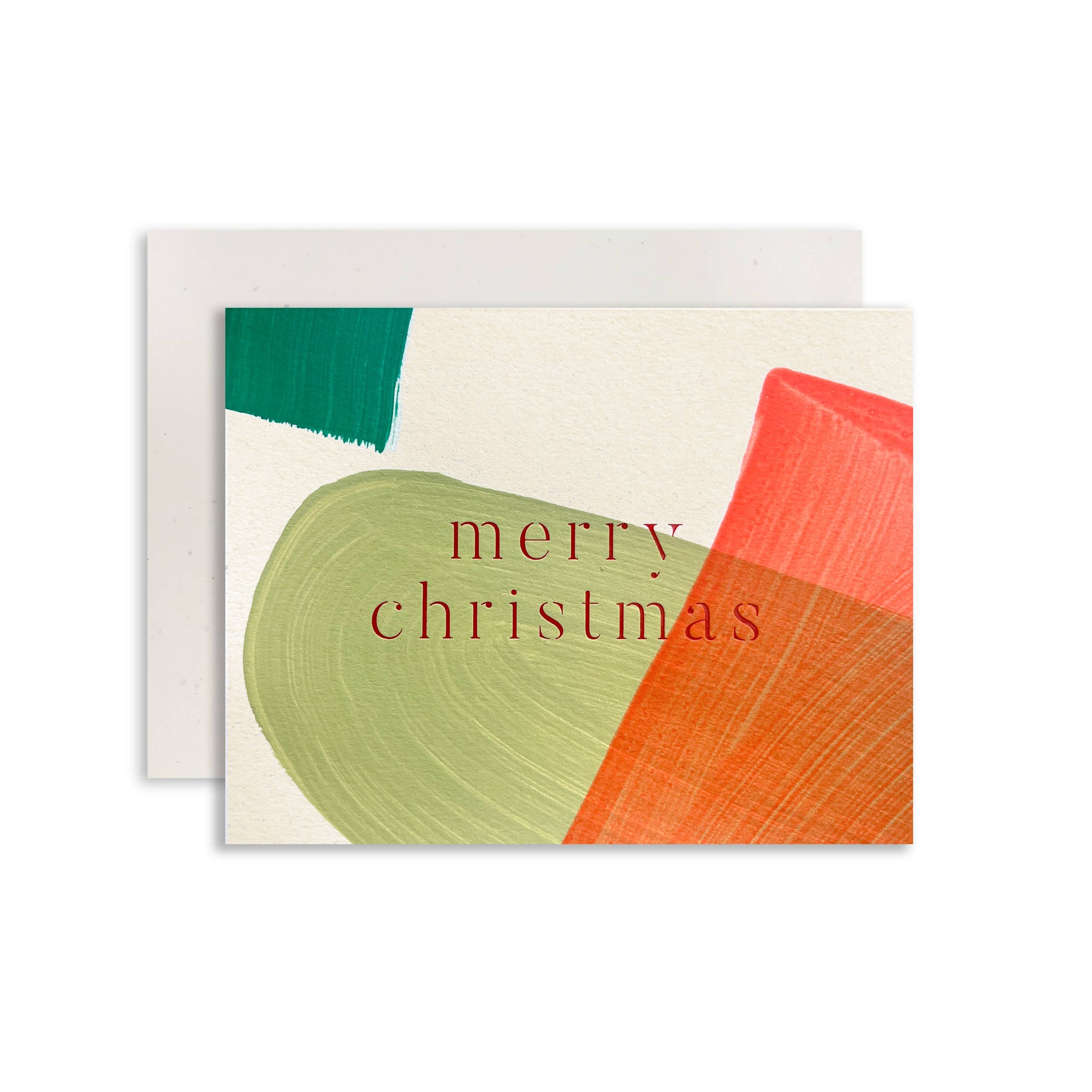 "Merry Christmas" Painted Card