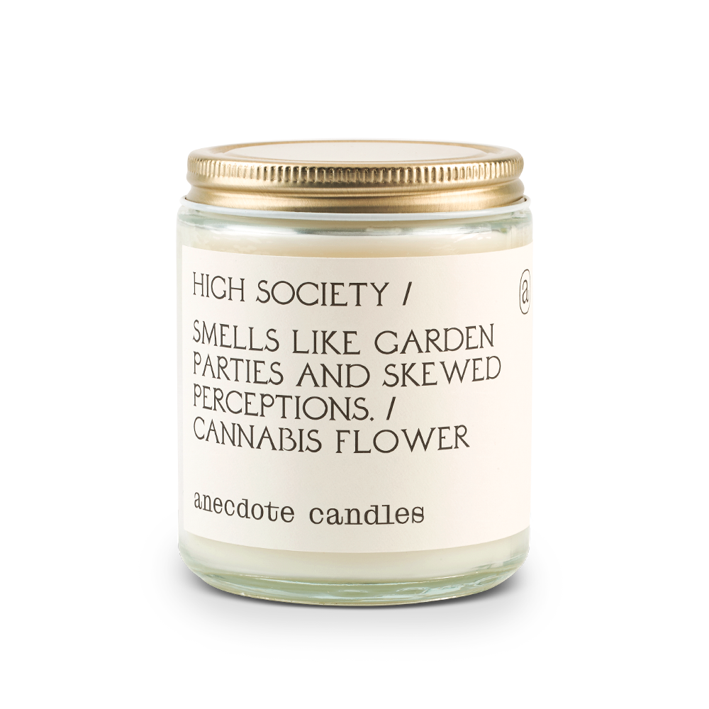 "High Society" (Cannabis Flower) Glass Jar Candle