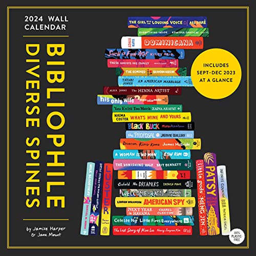 Bibliophile Diverse Spines 2024 Wall Calendar - Mount, Jane Cover Image