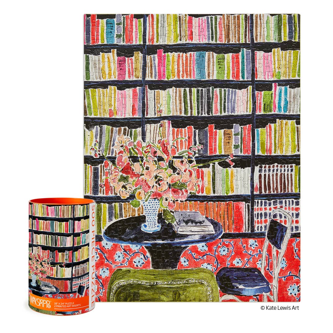 Books with Flowers - 500 Piece Jigsaw Puzzle