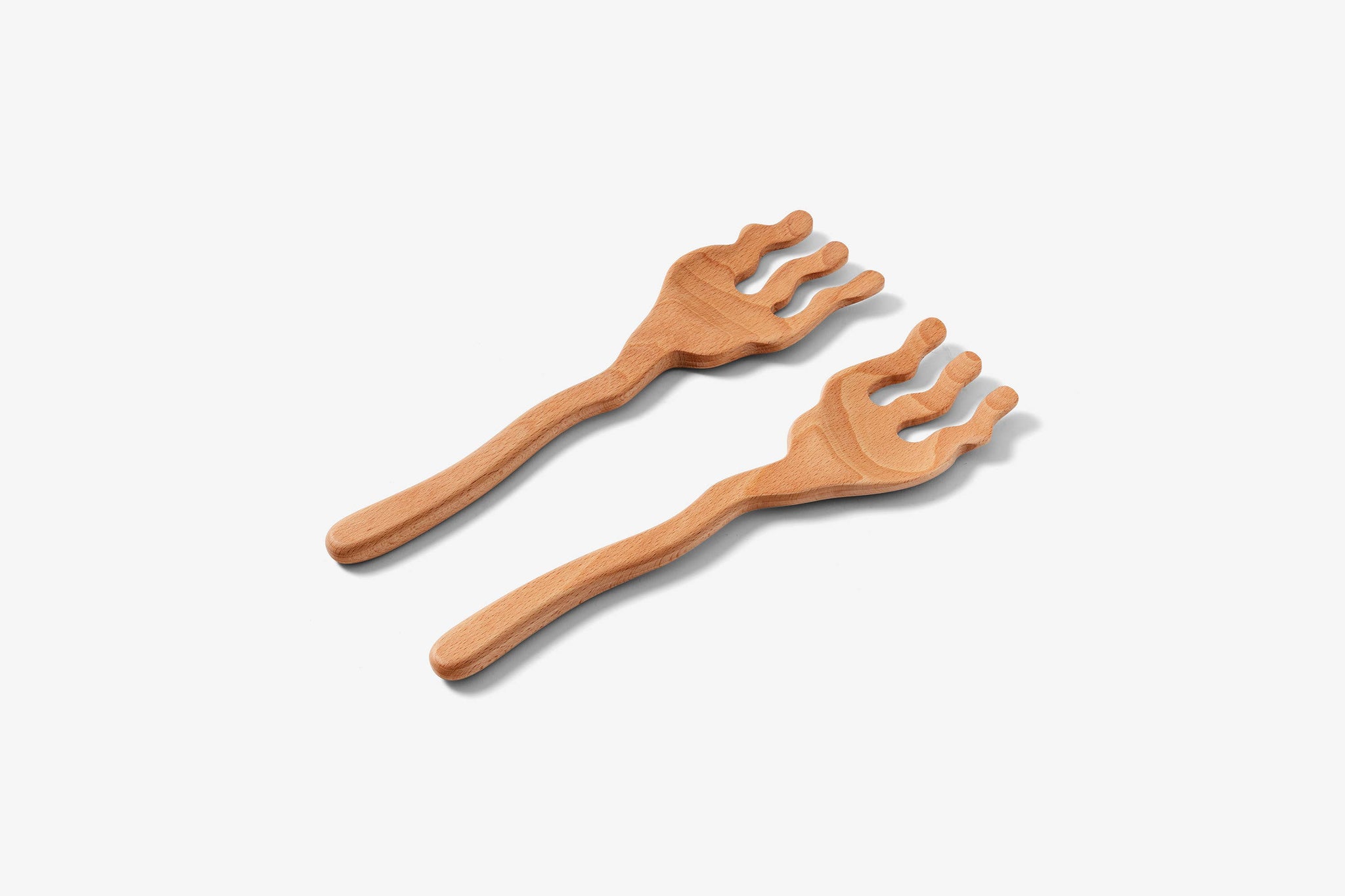 "Serving Friends" Wavy Wooden Spoons