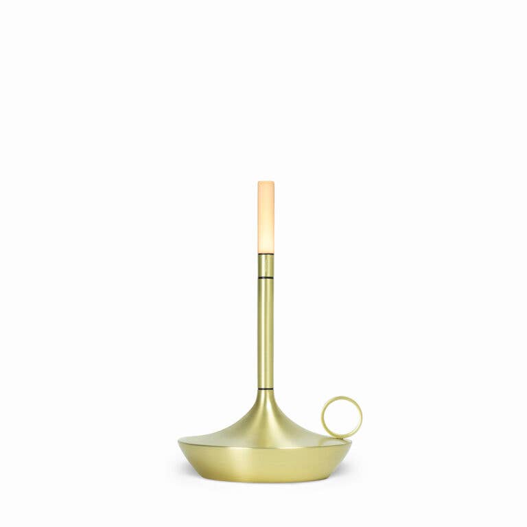 GRAYPANTS Wick S Portable Rechargeable Lamps w/ Gift Package: Brass