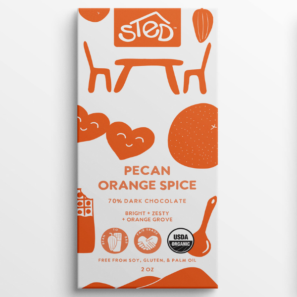 Pecan Orange Spice (70% Dark Chocolate)