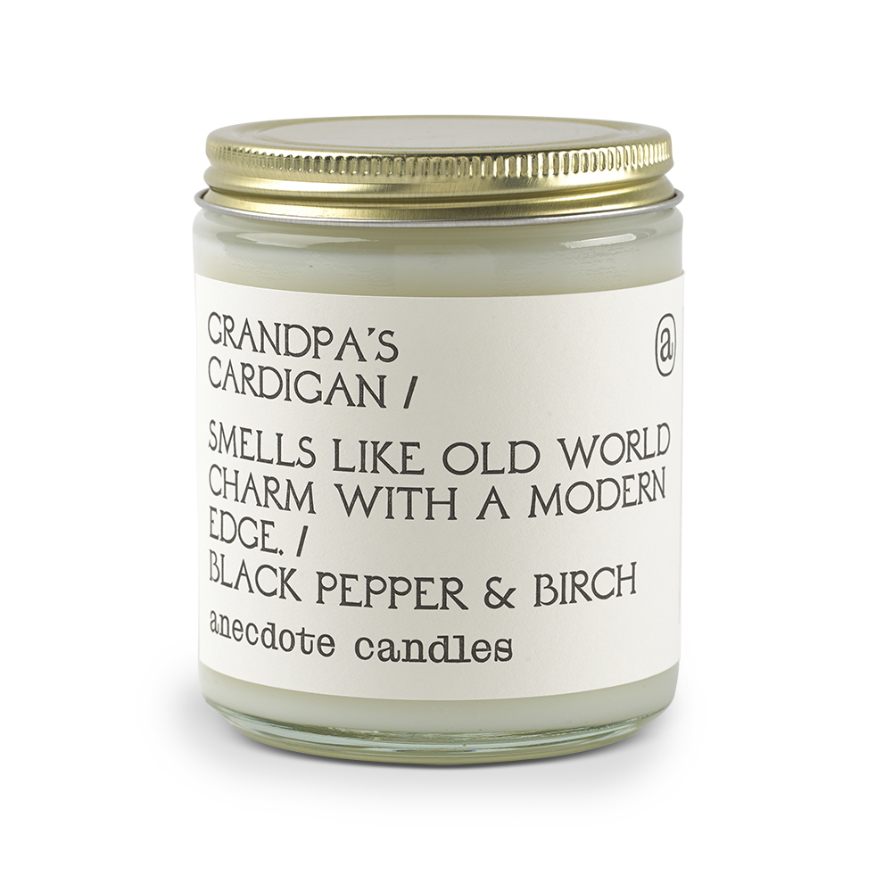 "Grandpa’s Cardigan" (Black Pepper & Birch) Candle