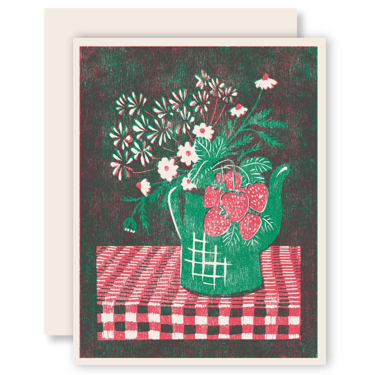 "Strawberry Bouquet" Letterpress Boxed Cards - Set of 6