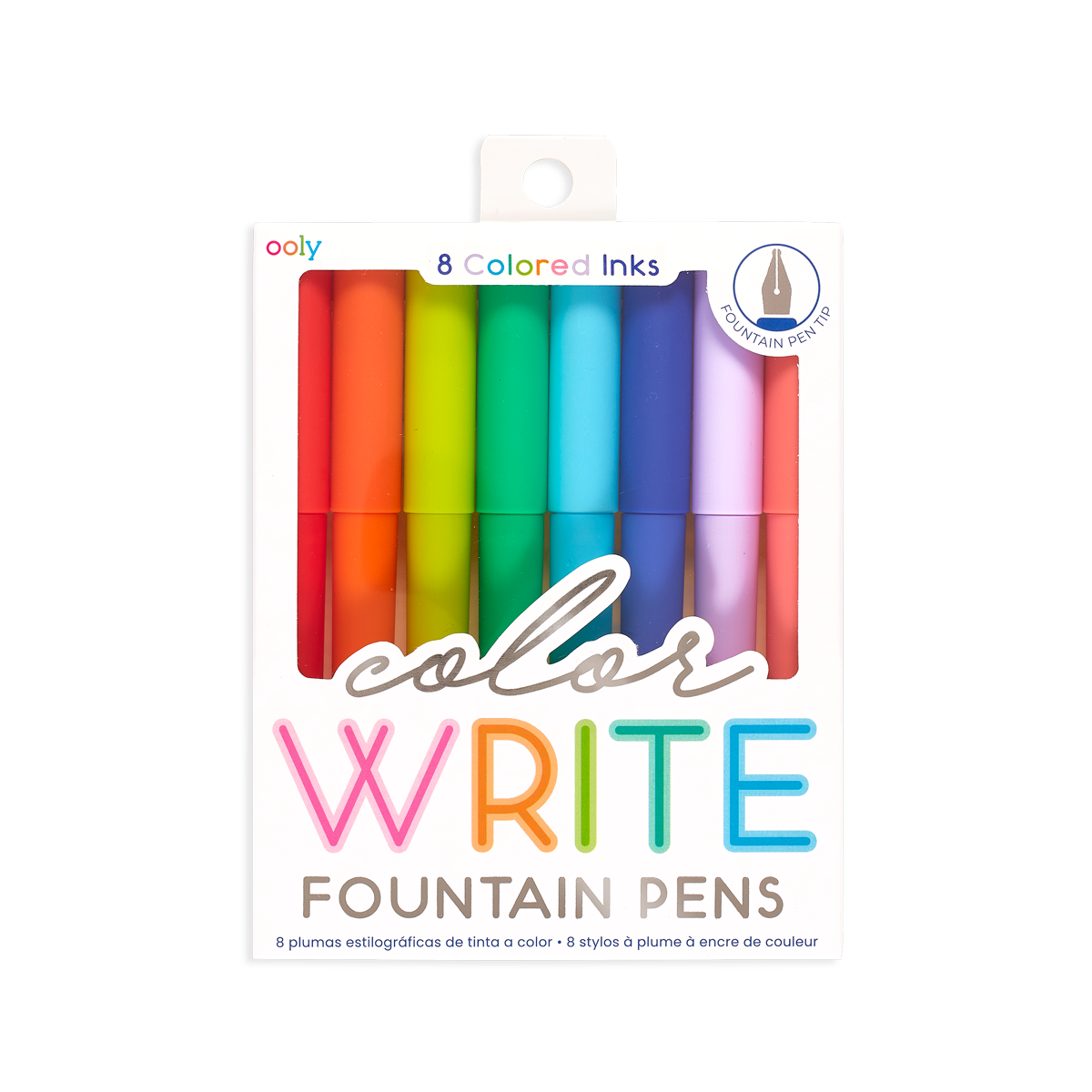 Color Write Fountain Pens - Set of 8