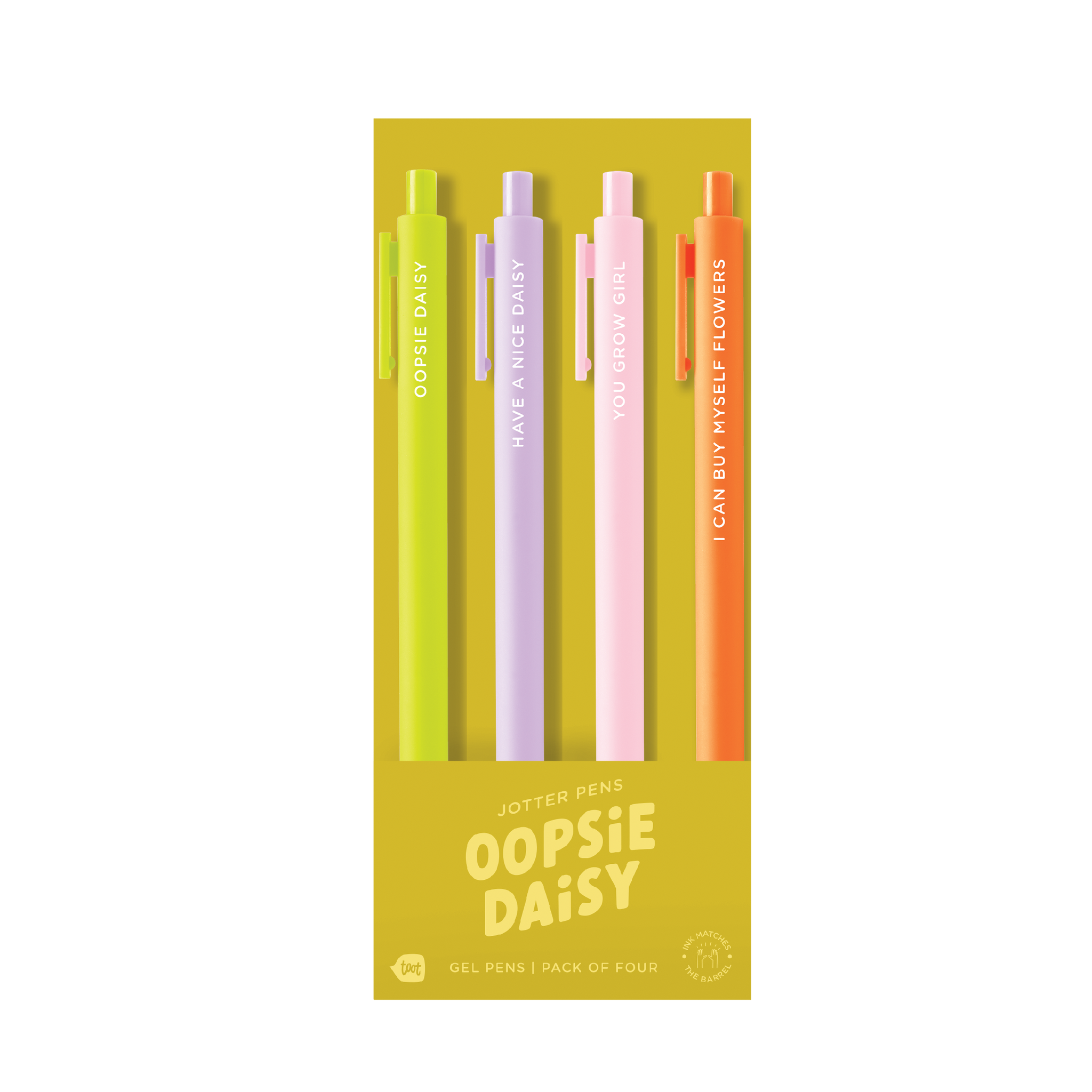 "Oopsie Daisy" Jotter Pens - Set of 4