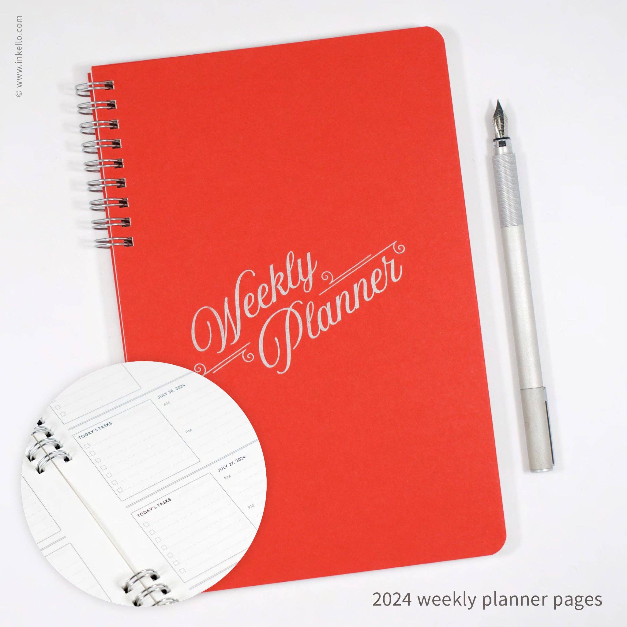 2024 Dated Weekly Planner - Red