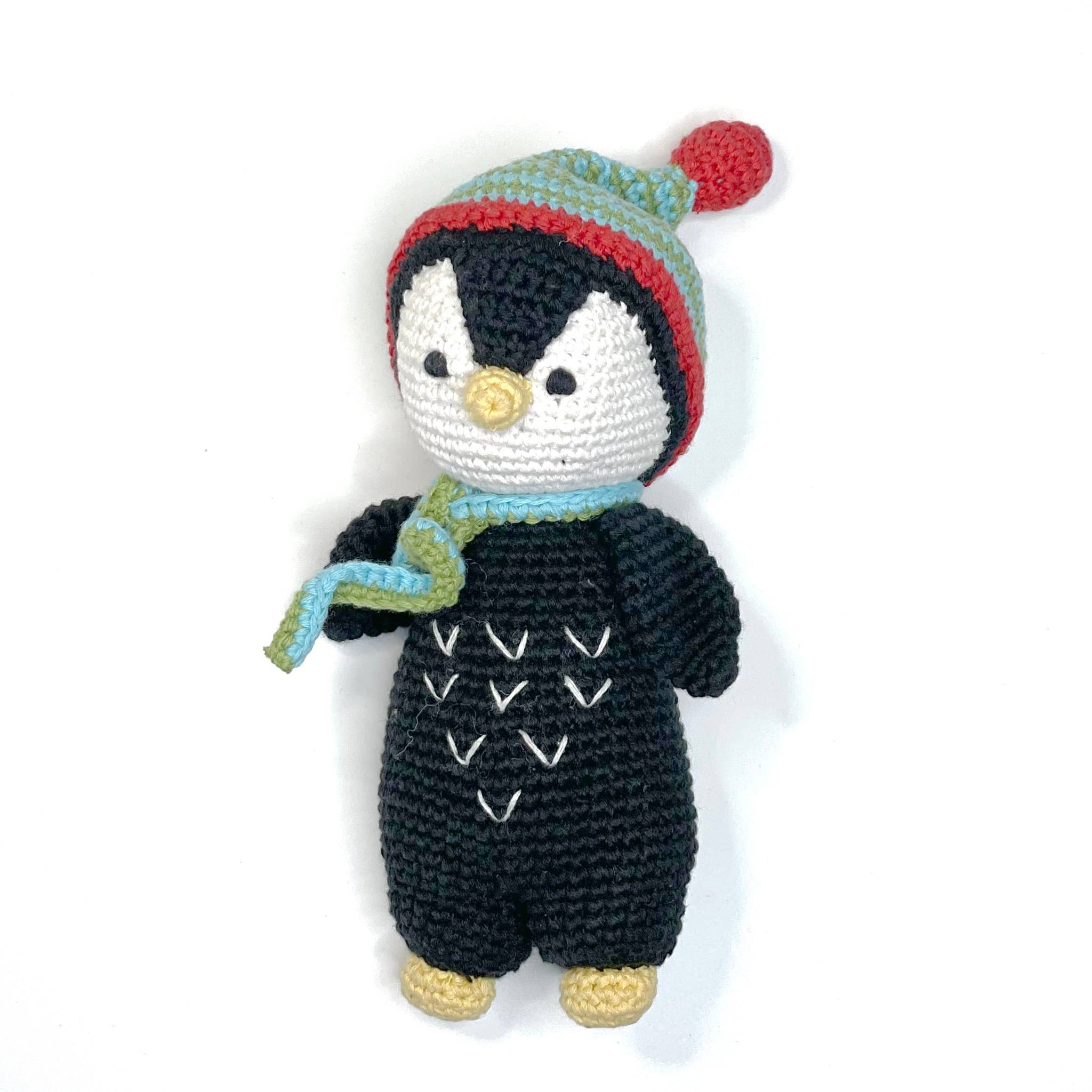 Friendly Penguin Plush Toy Rattle
