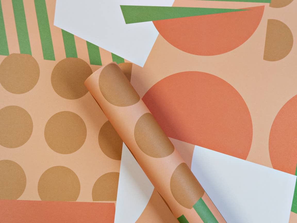 "Spots + Stripes" Flat Gift Wrap
