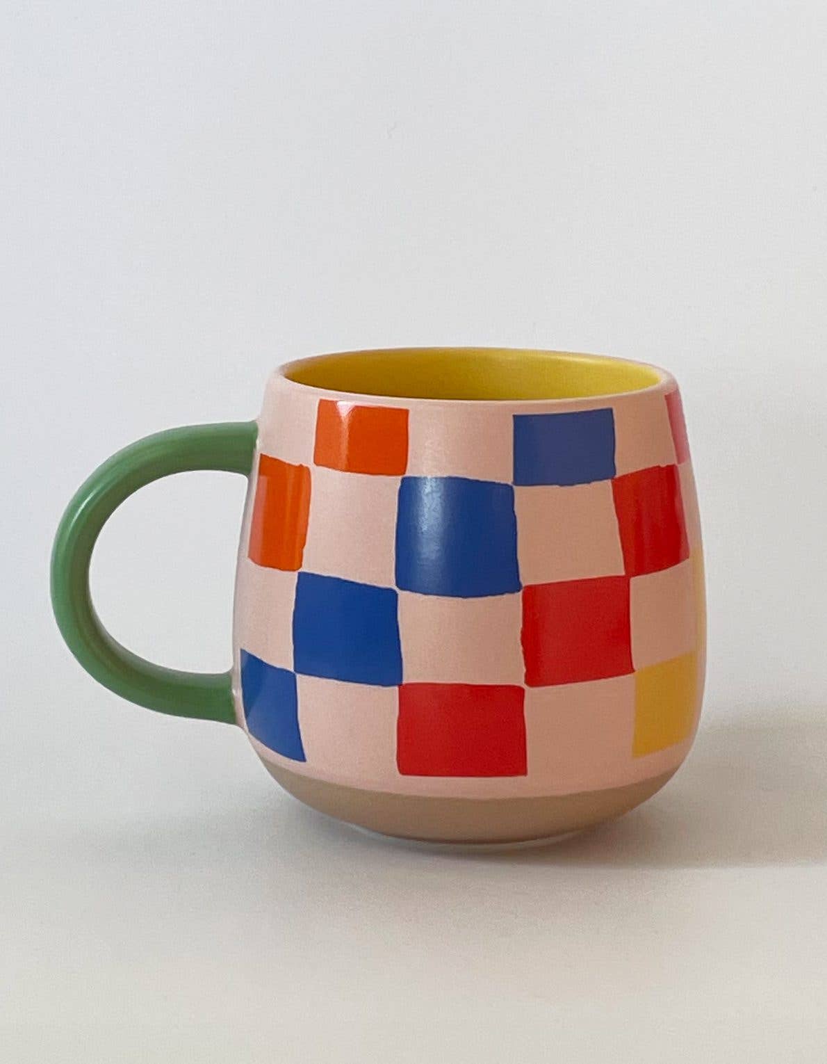 "Rainbow Checks" Ceramic Mug