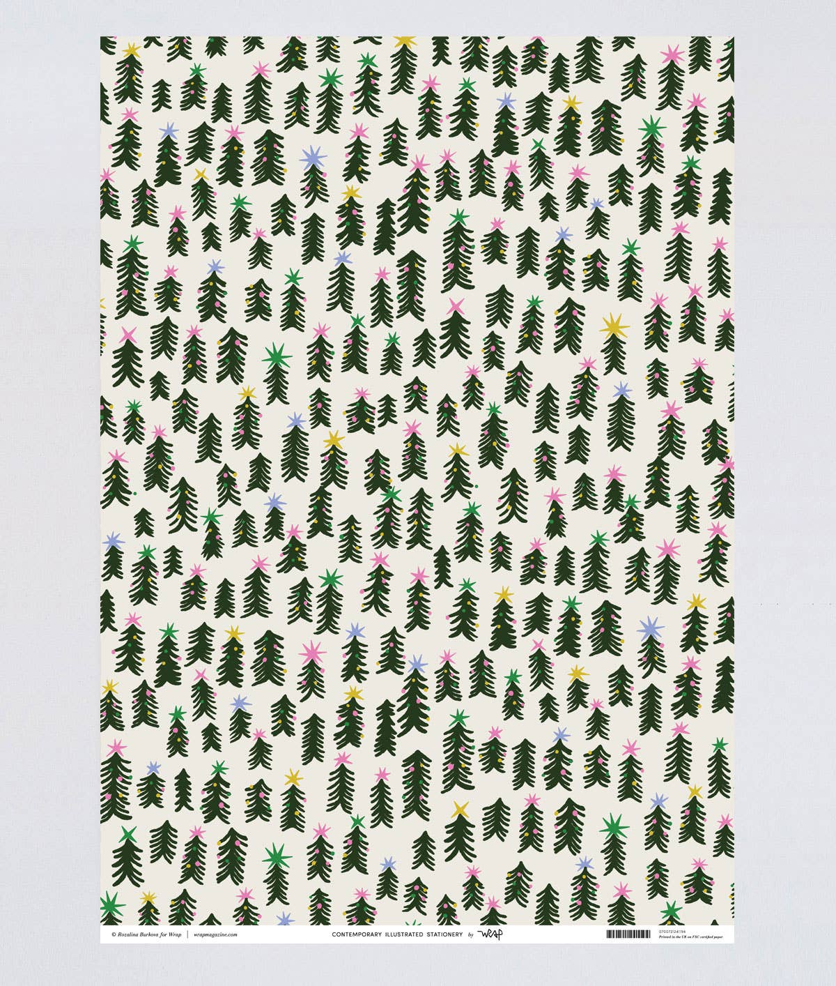"Fir Trees" Holiday Gift Wrap