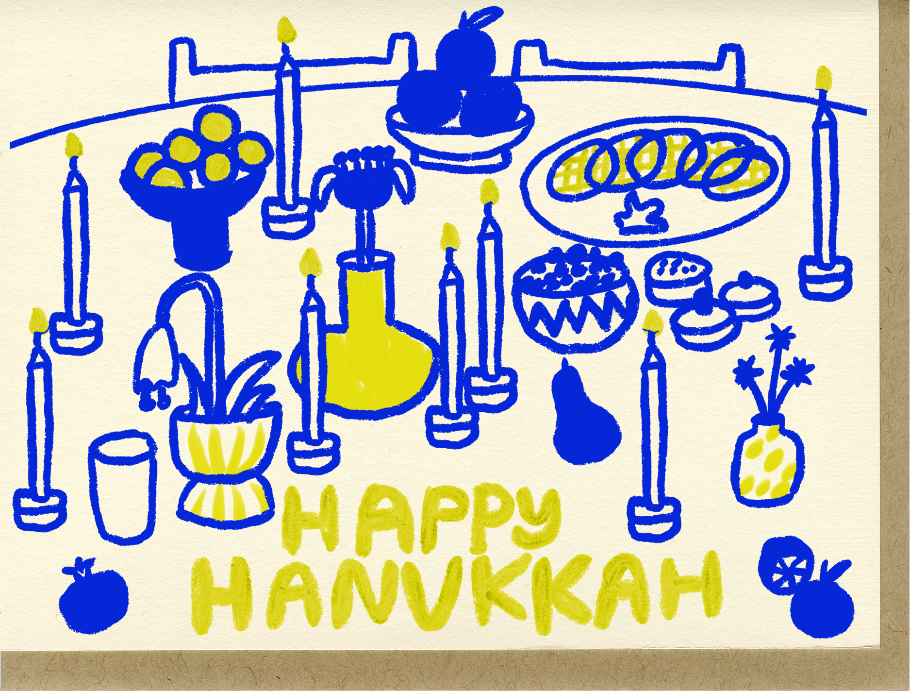 "Happy Hanukkah" Card