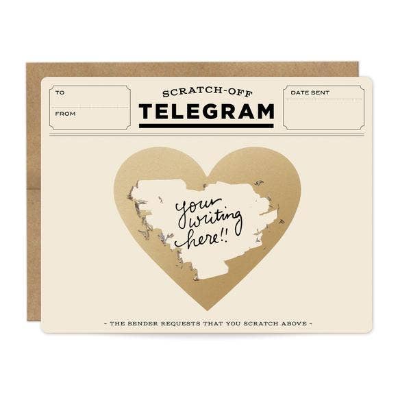 "Scratch-Off Telegram" Card