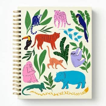 "Jungle Animals" Spiral Notebook - 9x11