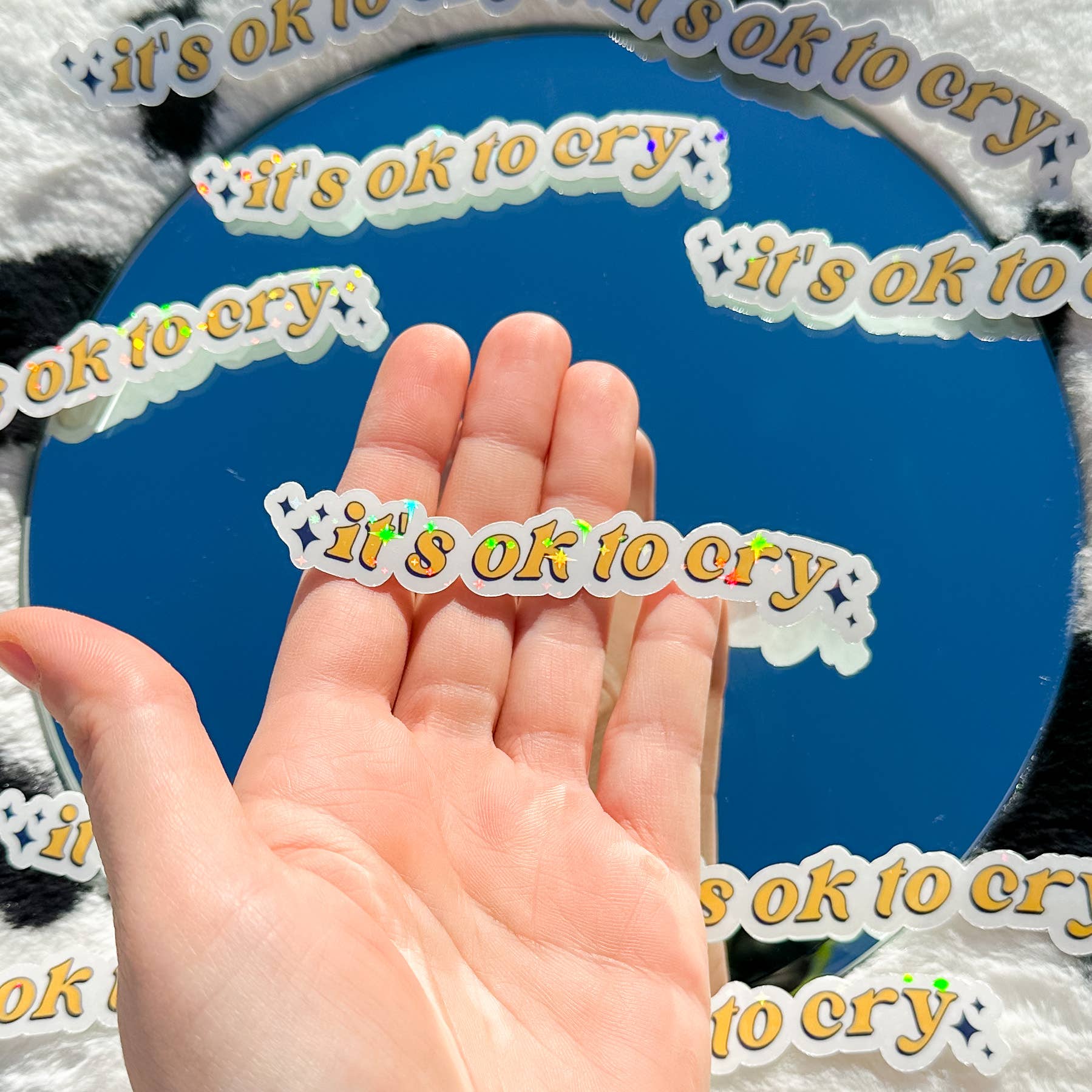 "It's Ok To Cry" Holographic Sticker