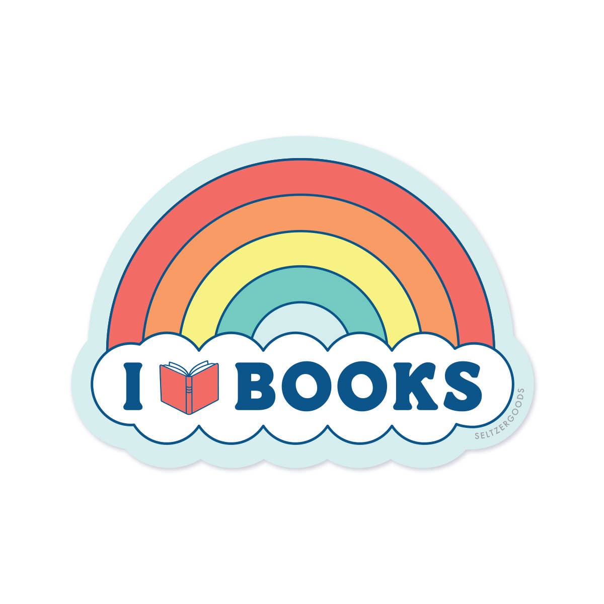 "Rainbow Books" Sticker