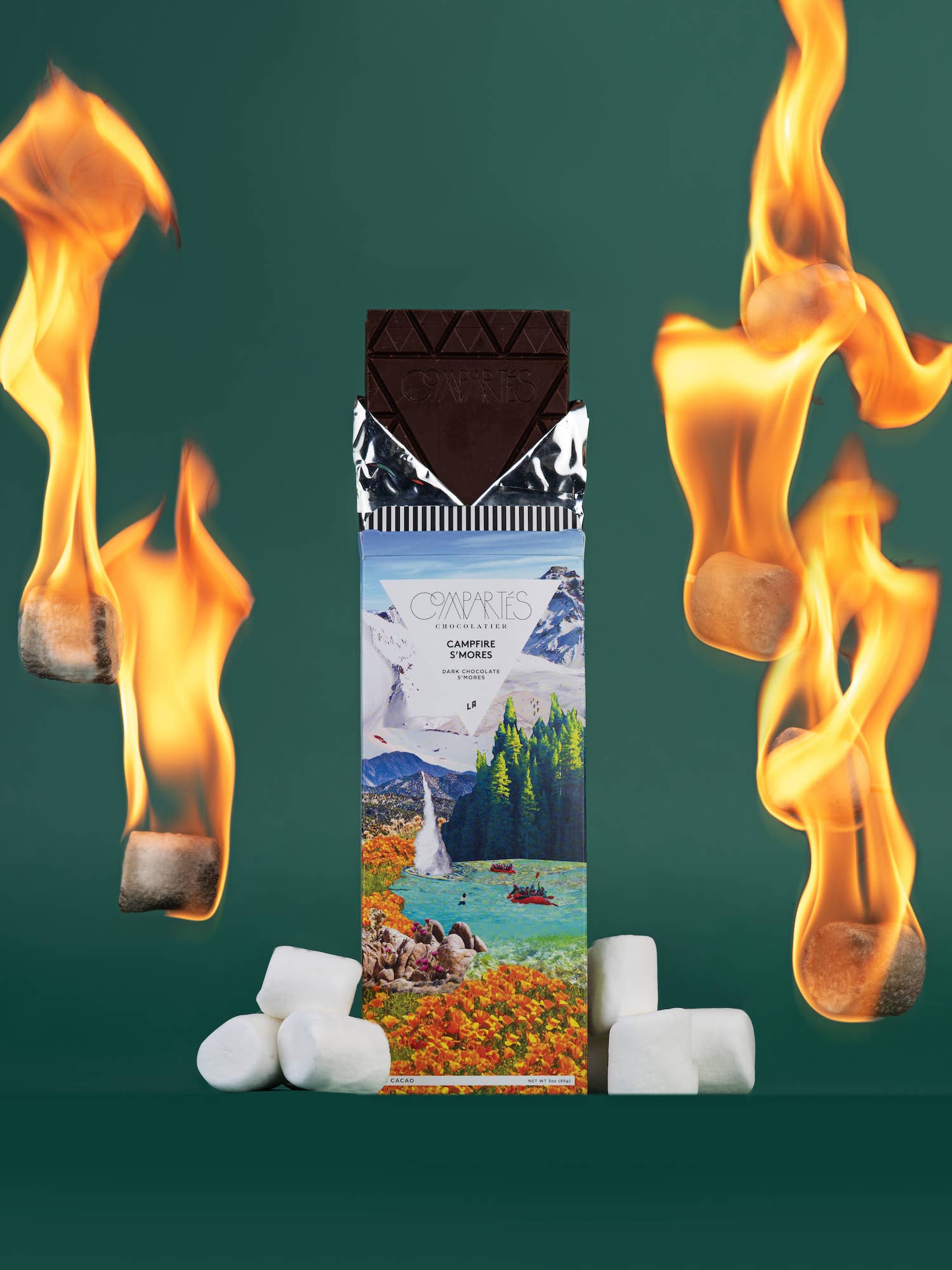 "Campfire S'Mores" Dark Chocolate Bar