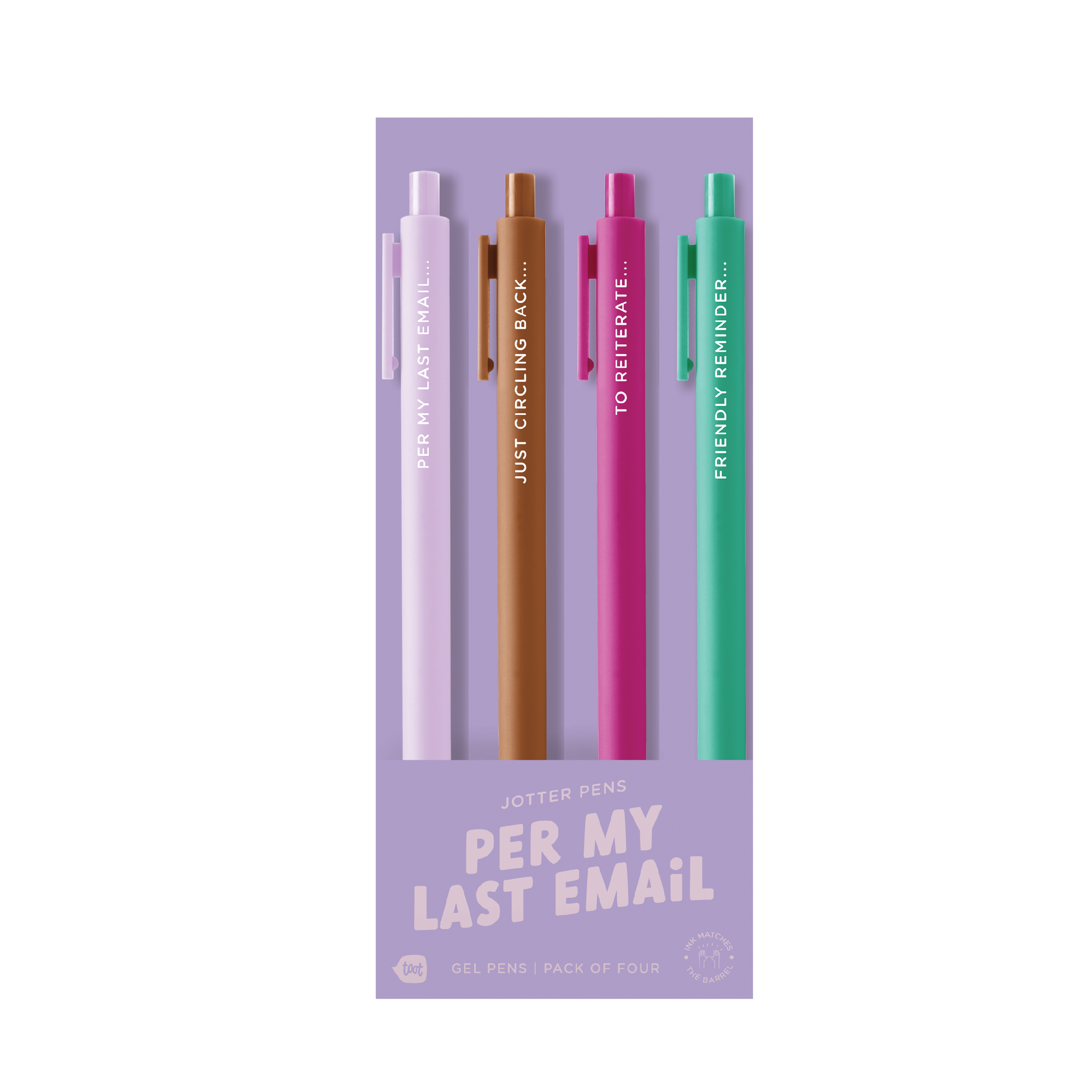 "Per My Last Email" Jotter Pens - Set of 4