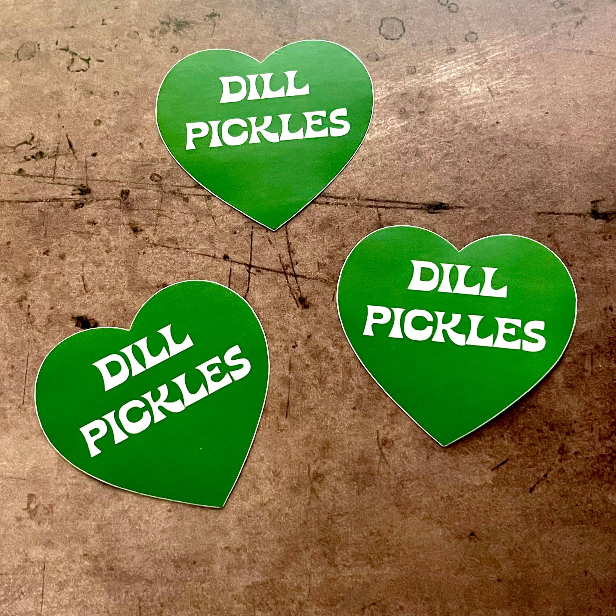"Dill Pickles" Heart Sticker