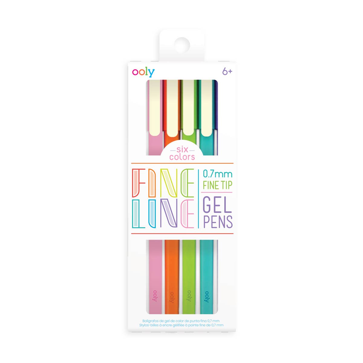 Fine Line Colored Gel Pens (Set of 6)
